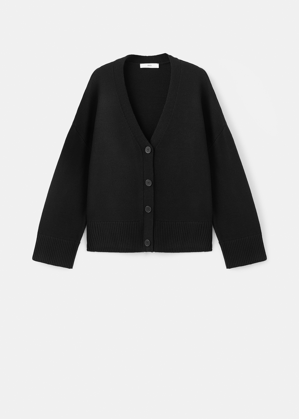 「ASCLO」BLACK Angora like V neck Cardigan ASCLO BLACK Angora-like V-neck Cardigan