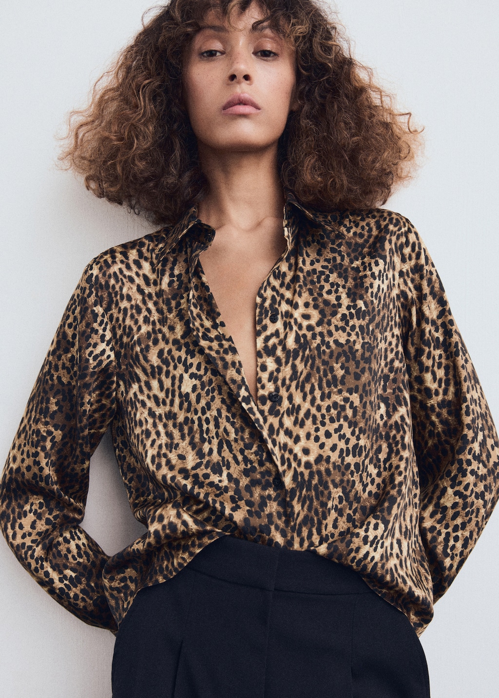 Leopard-print satin shirt - image 4