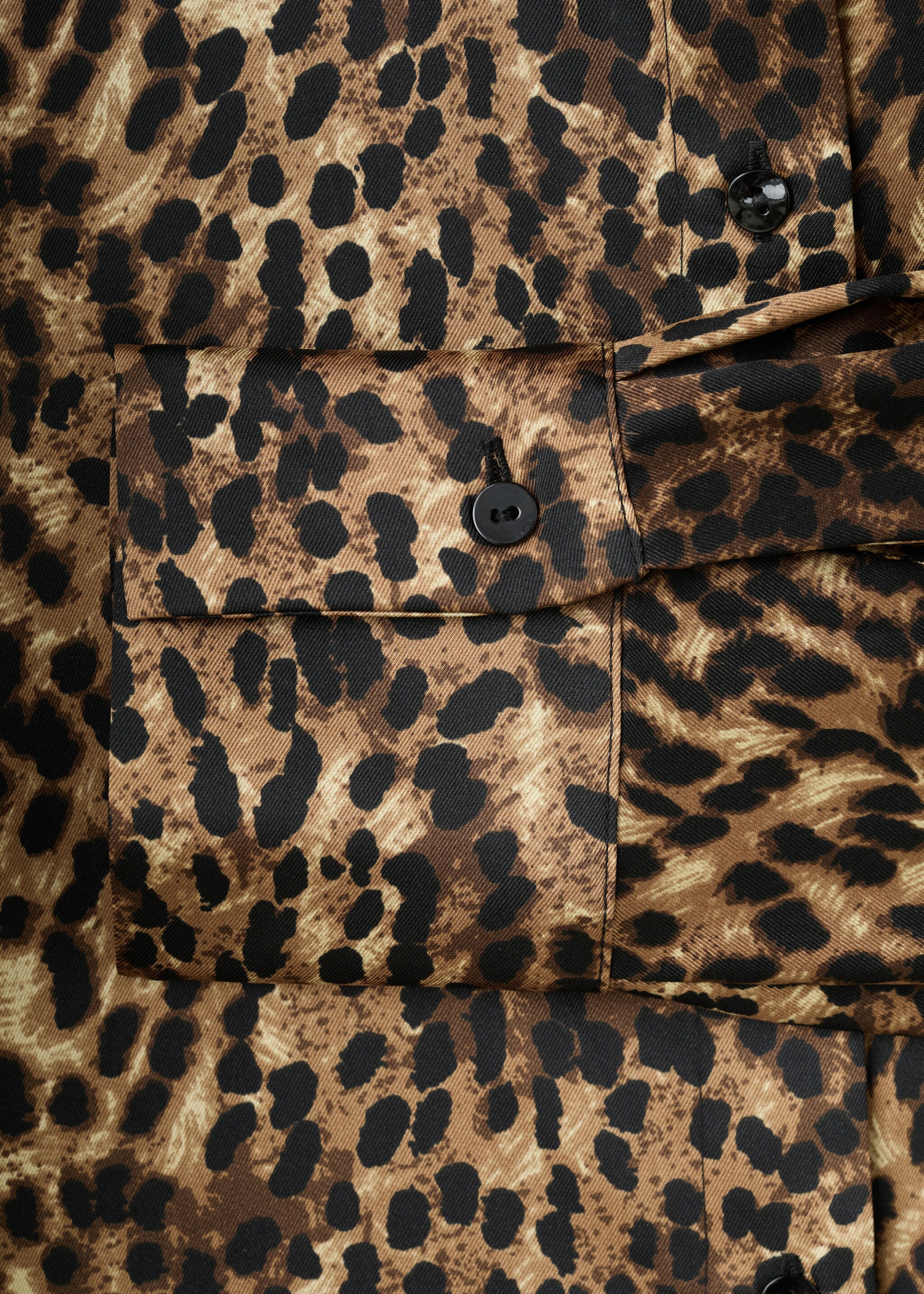 Blusa raso leopardo - Dettaglio dell'articolo 8, Marrone. Ref: 17097815-00.