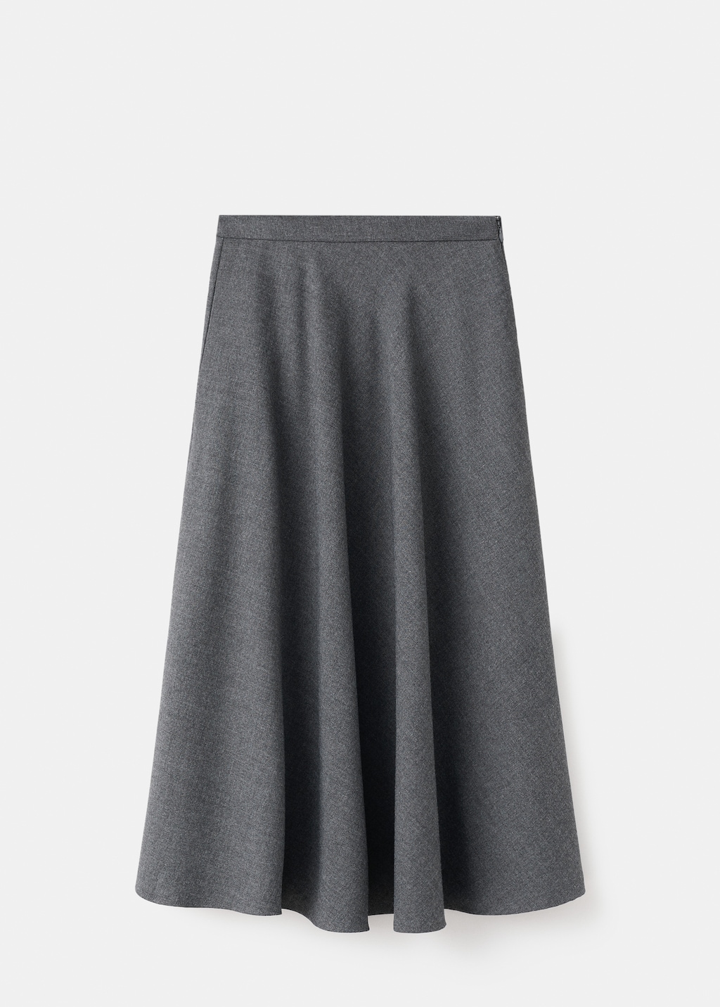 A-line wool-blend skirt