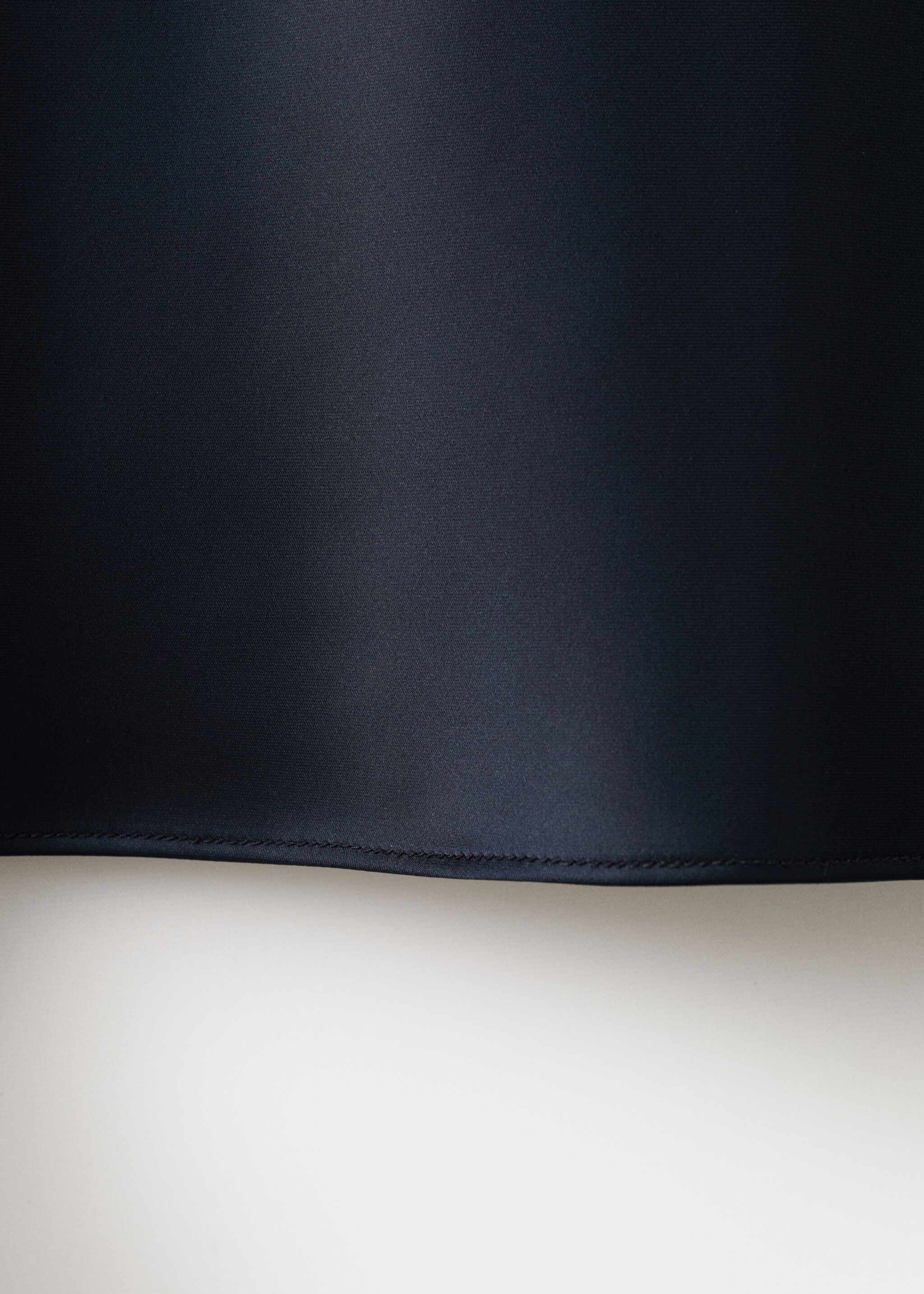 Satin long skirt - Details of the article 0, Navy. Ref: 17097817-00.