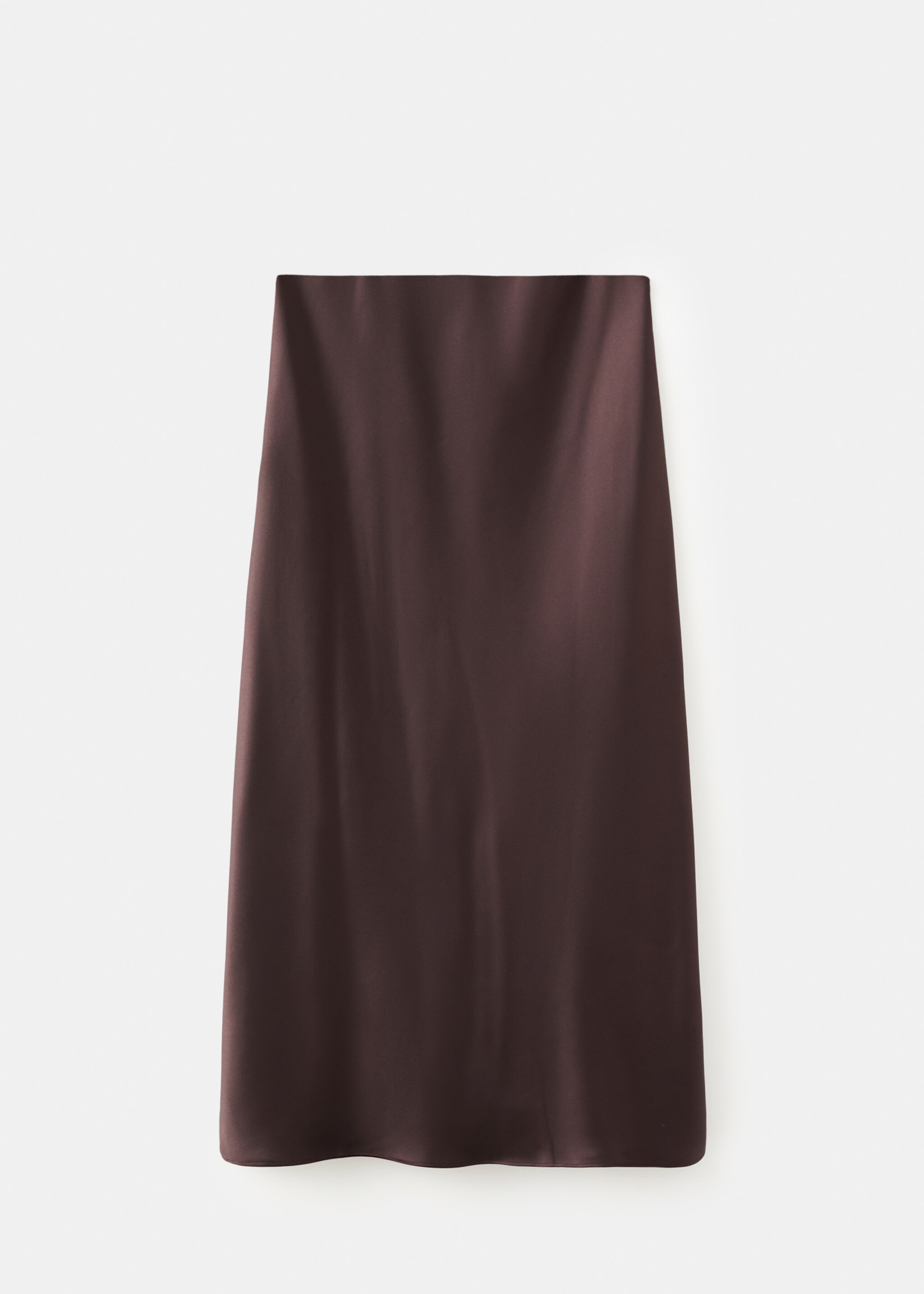 Satin long skirt - Article without model, Plum. Ref: 17097817-00.