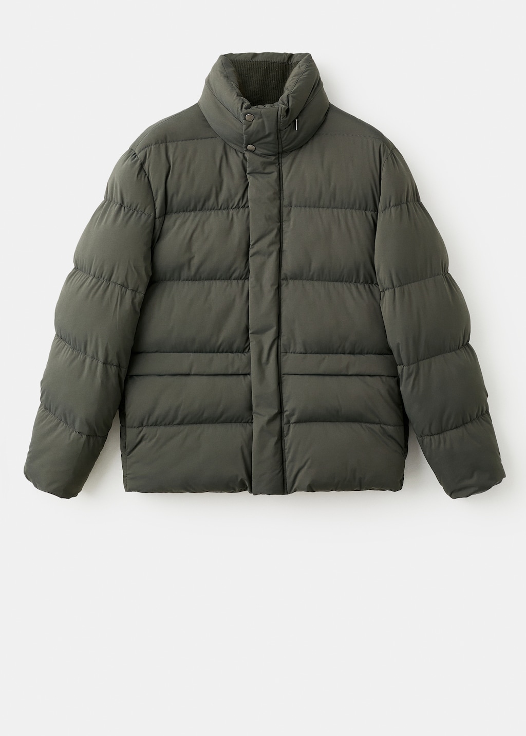 Short puffer water-repellent anorak