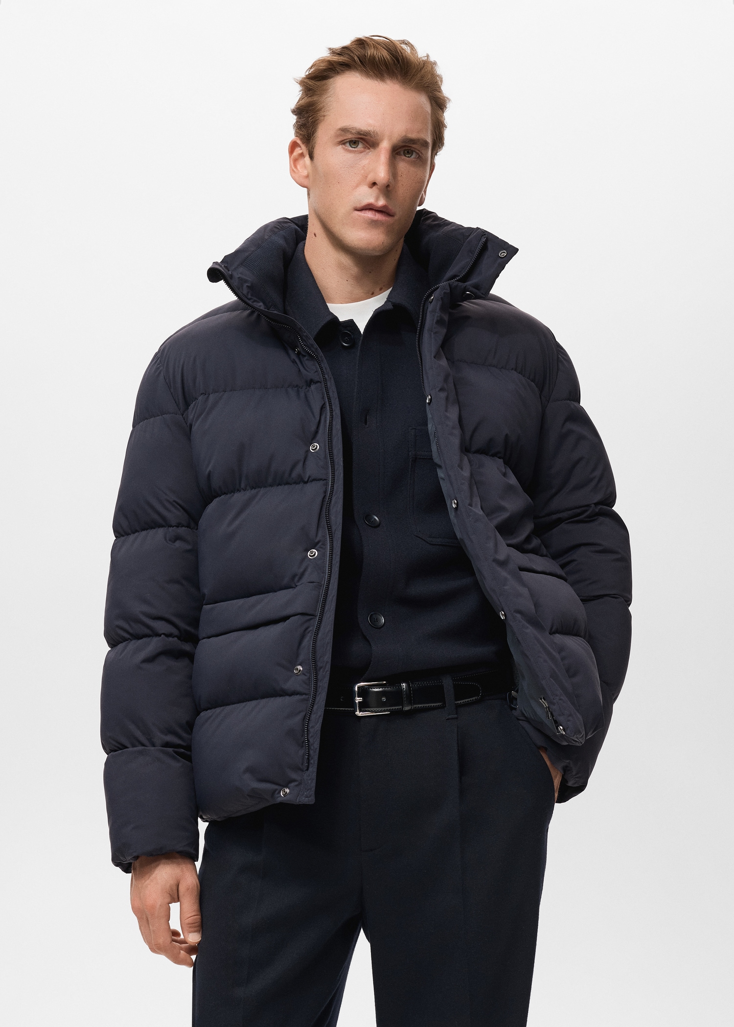 Short water repellent puffer jacket Men MANGO India