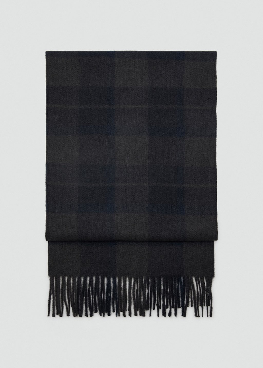 Check fringed scarf - Men | MANGO Romania
