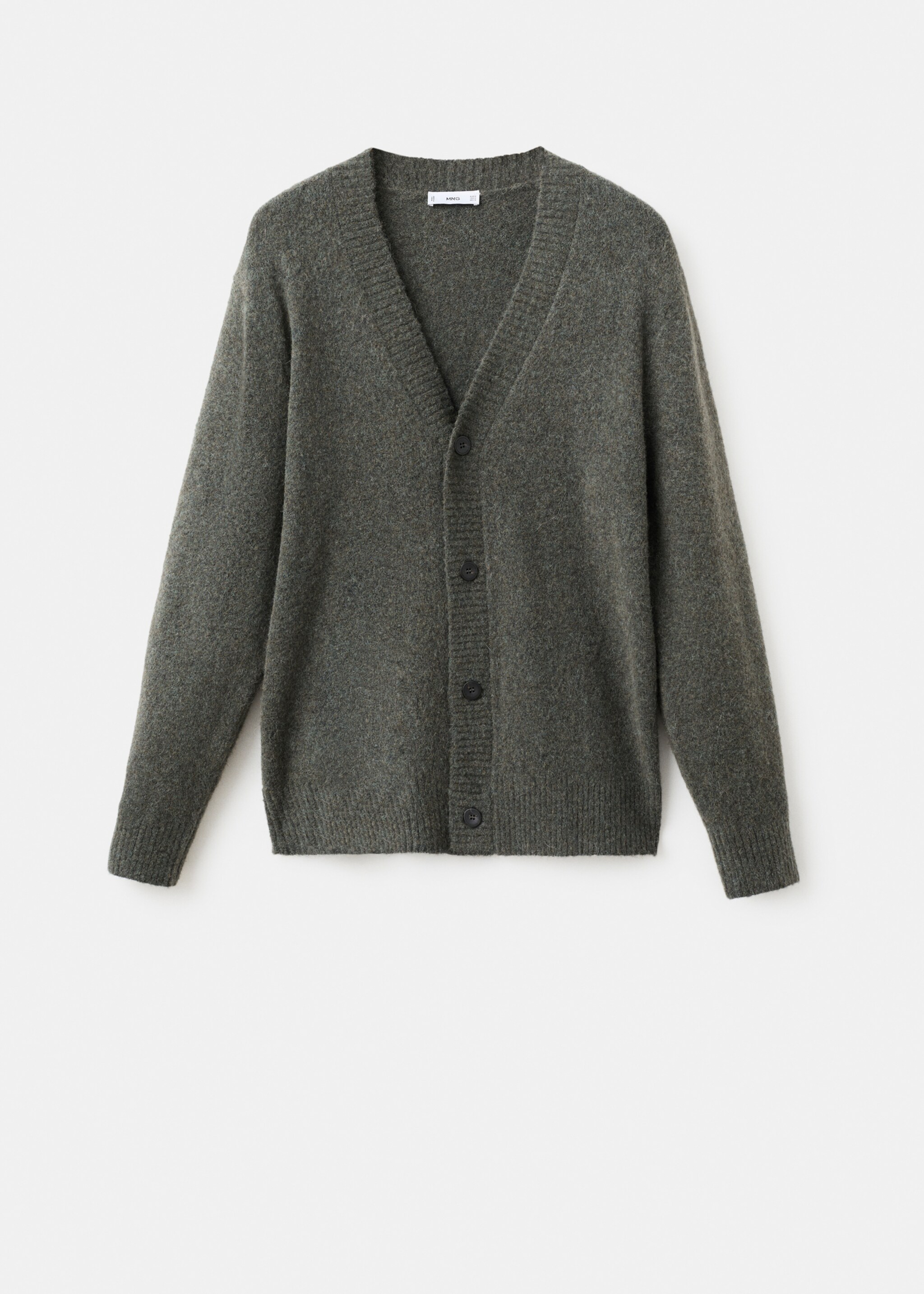 Wool-blend cardigan - Article without model, Dark Green. Ref: 17097895-00.