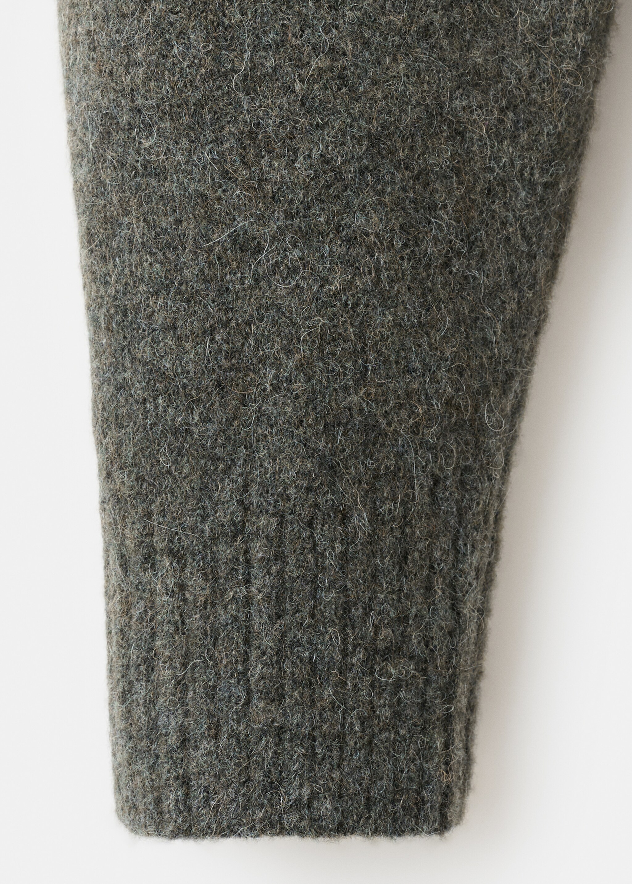 Wool-blend cardigan - Details of the article 0, Dark Green. Ref: 17097895-00.