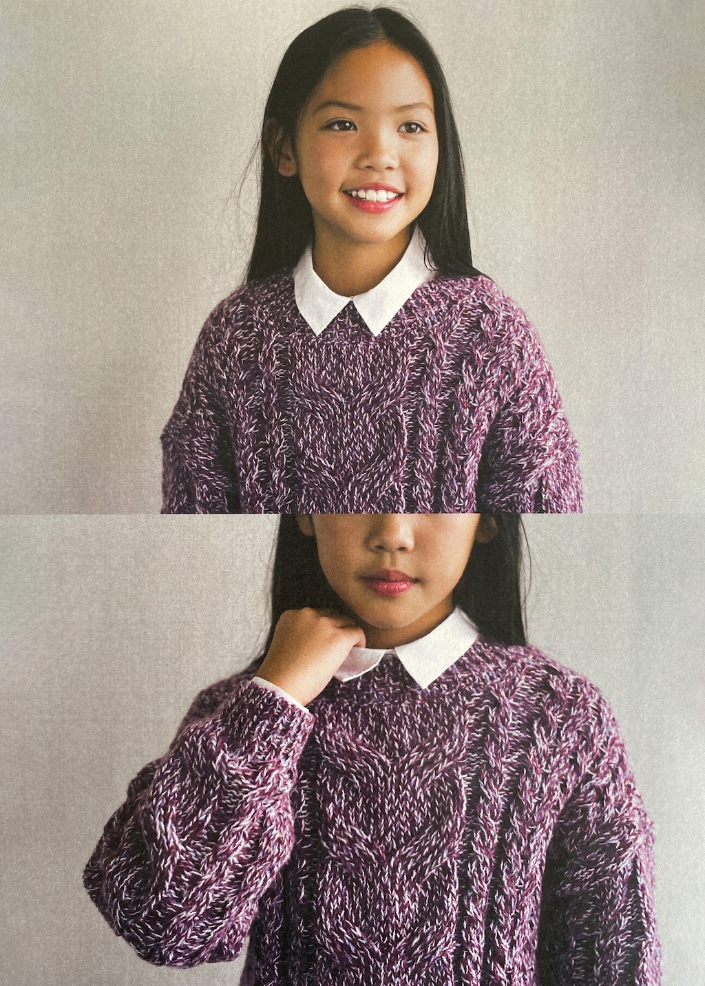 Cable-knit sweater