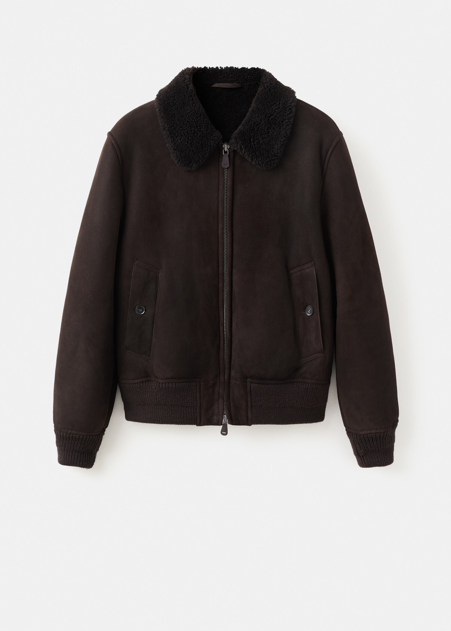 100% Suede Shearling Jacket - Article without model