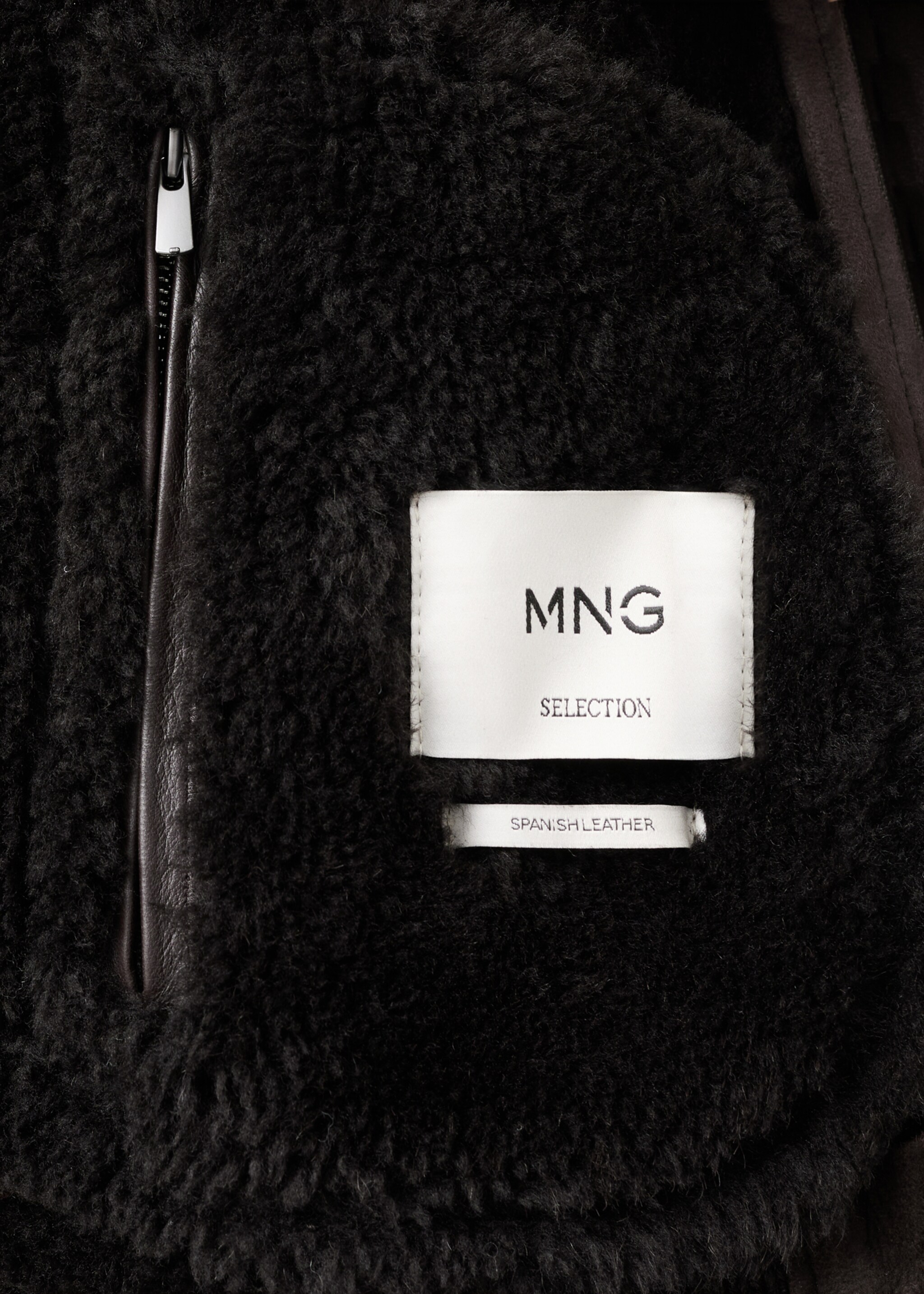100% Suede Shearling Jacket - Details of the article 0, Brown. Ref: 17097897-00.