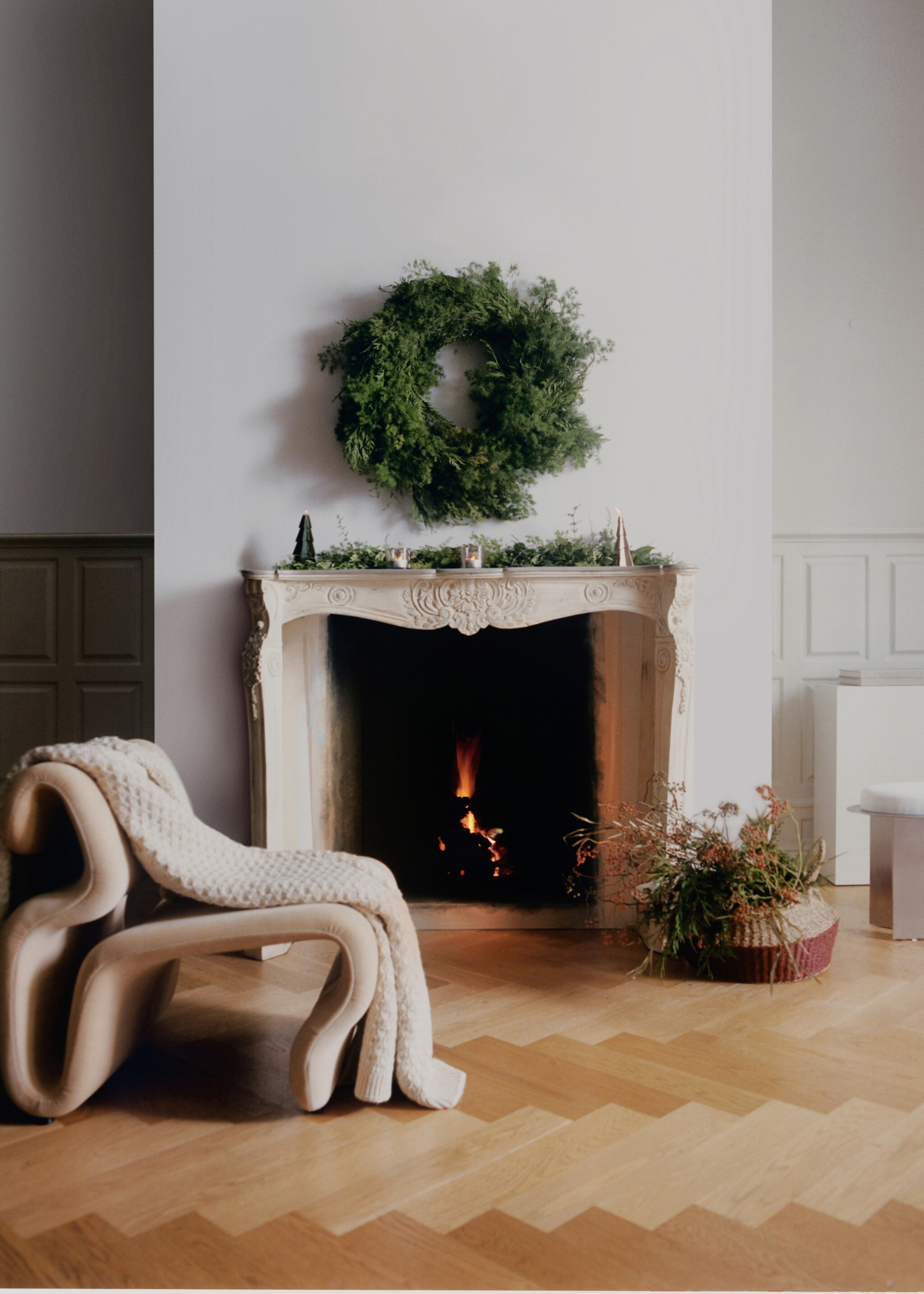 Knitted interwoven blanket - Details of the article 6, Brown. Ref: 17097899-00.