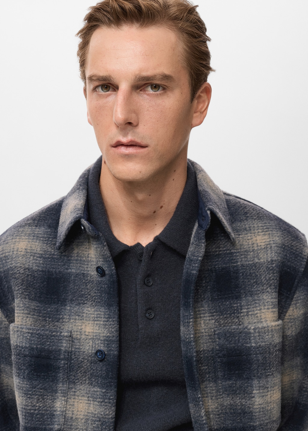 Check overshirt with pockets