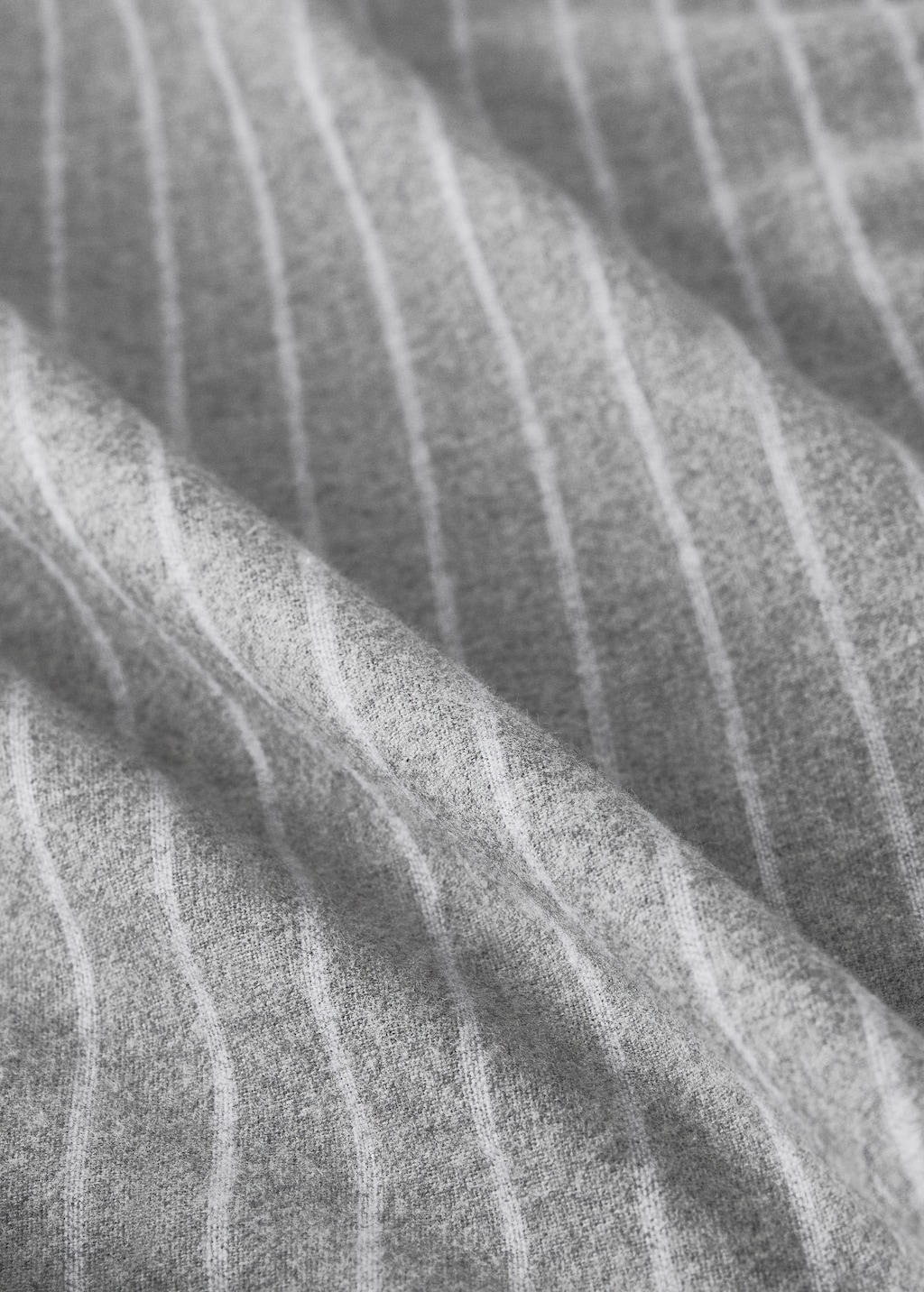 Reversible striped flannel cotton duvet cover for cot