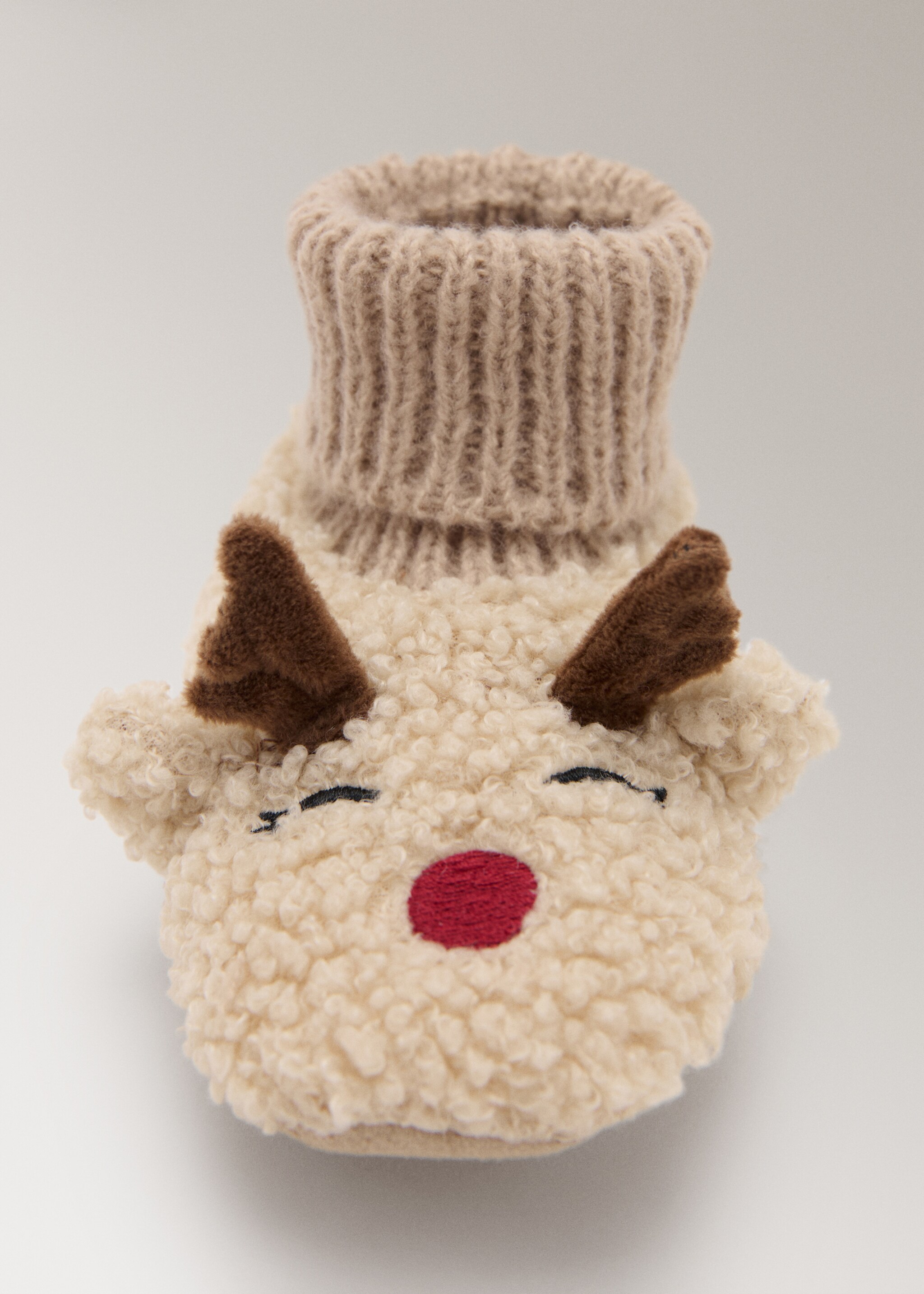 Reindeer lambskin booties - Details of the article 3, Sand. Ref: 17097903-00.