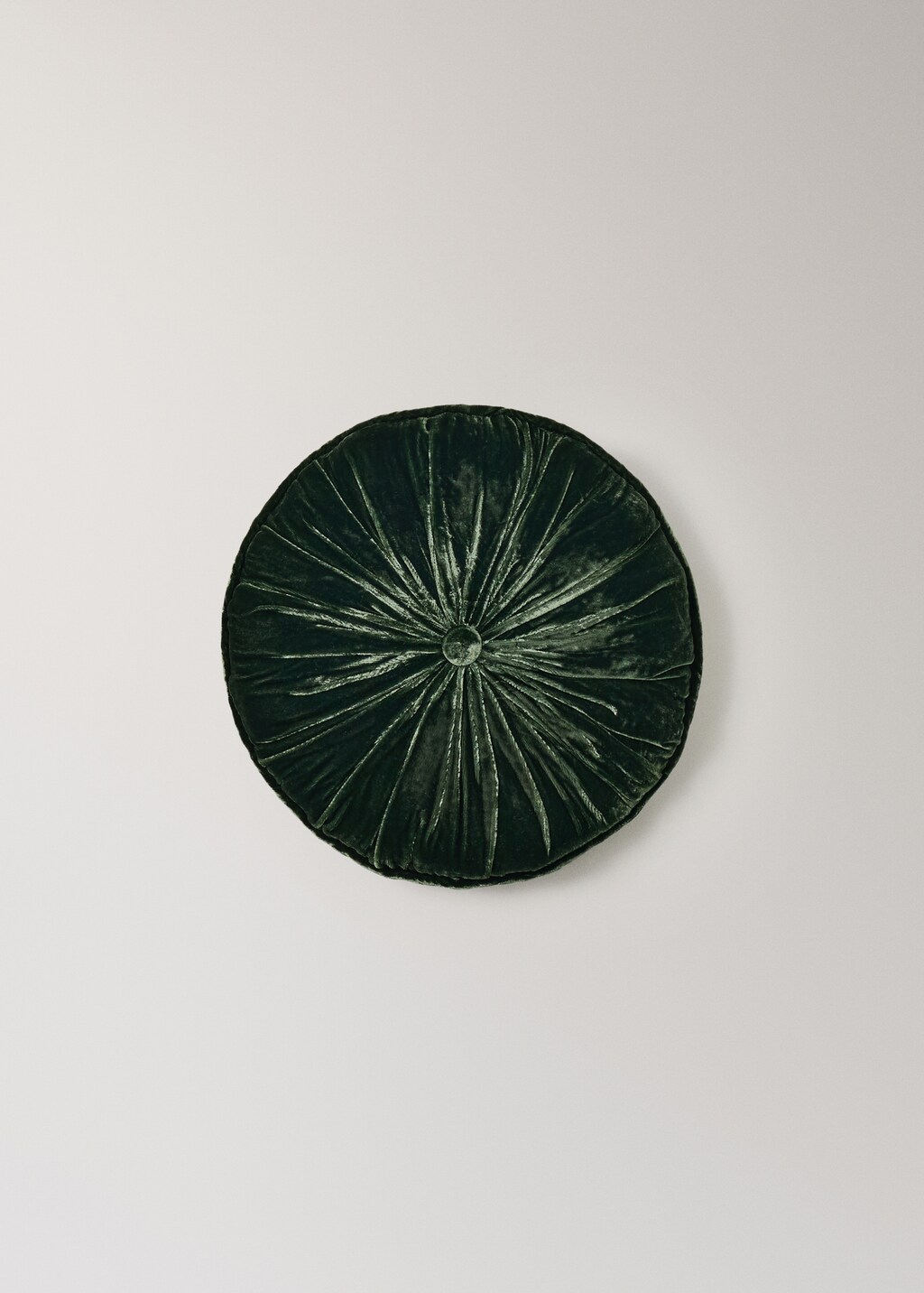 Round silk velvet cushion