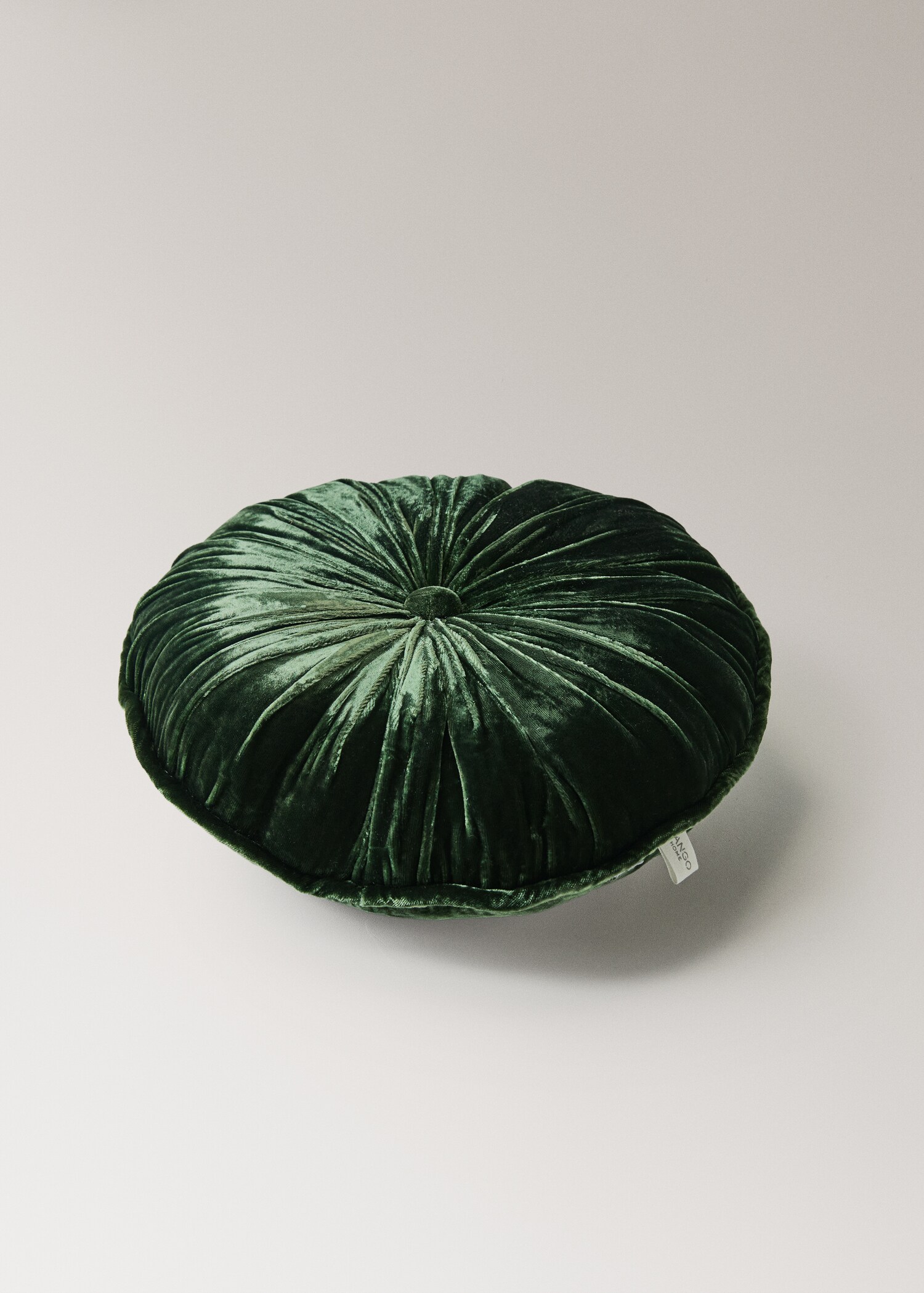 Round silk velvet cushion - Details of the article 1