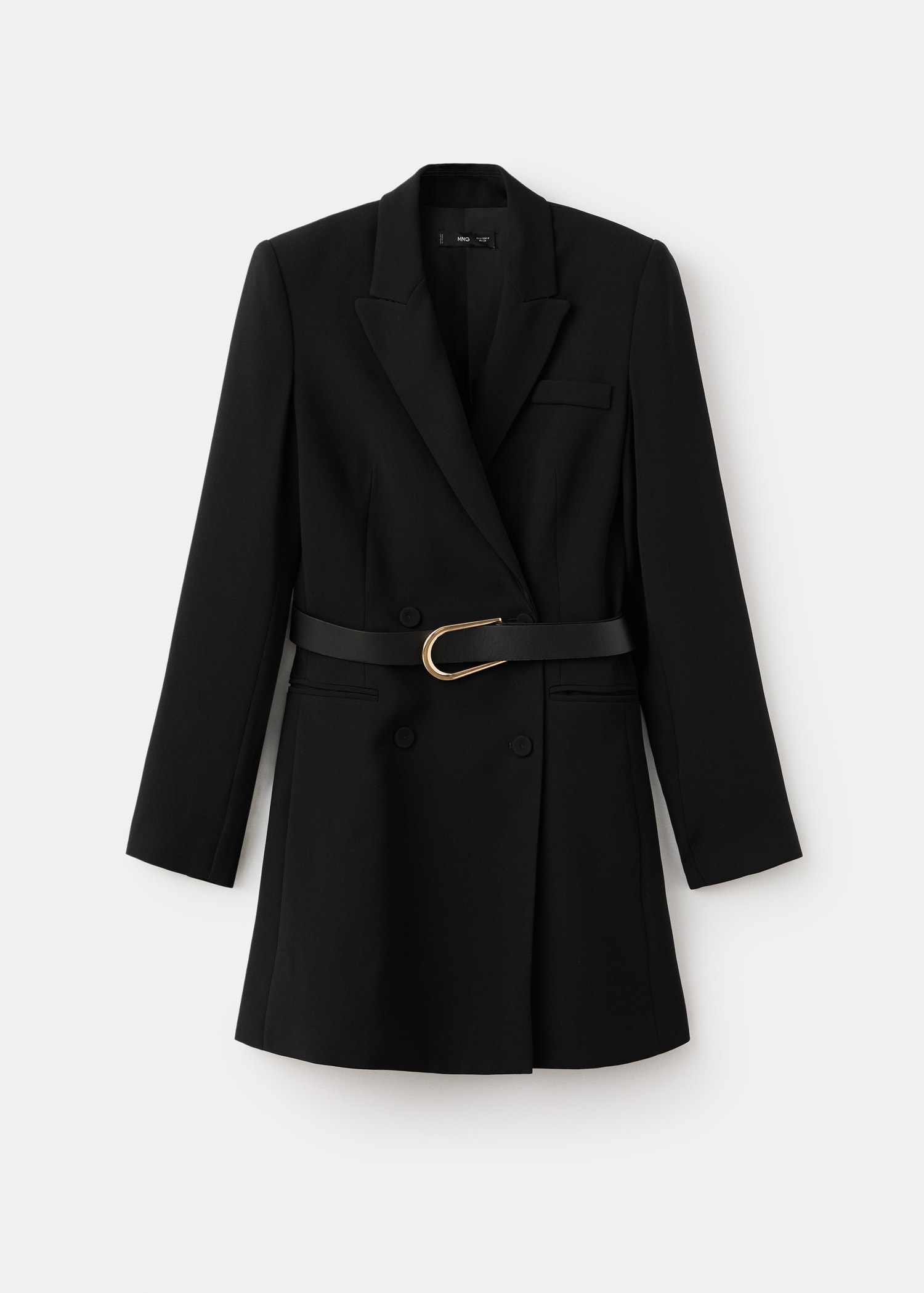 Blazer-style dress with belt