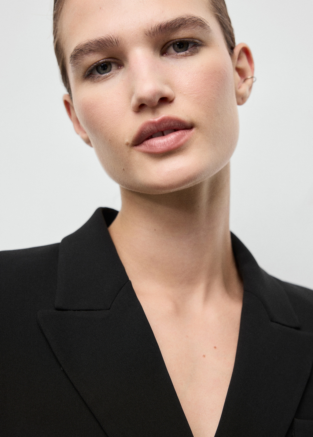 Blazer-style dress with belt