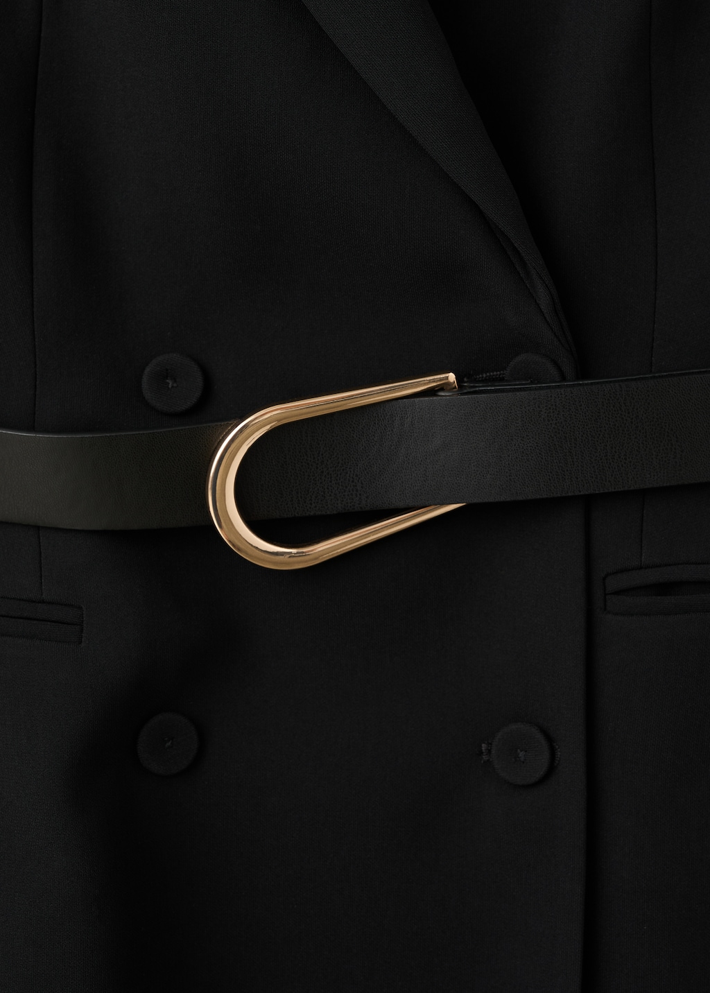 Blazer-style dress with belt