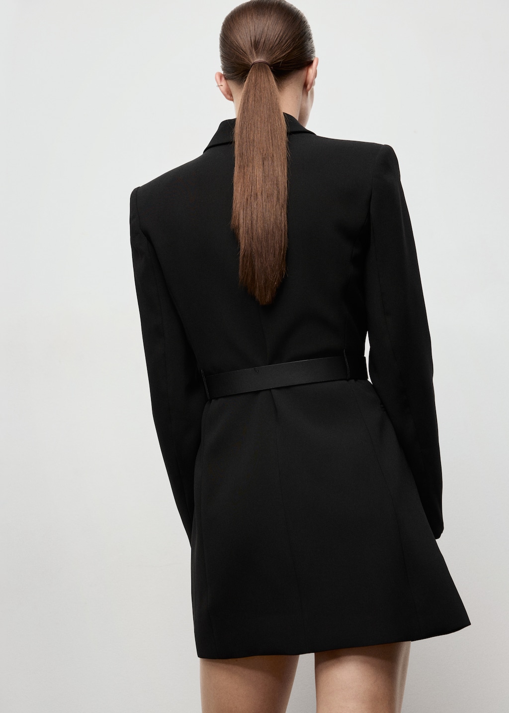 Blazer-style dress with belt