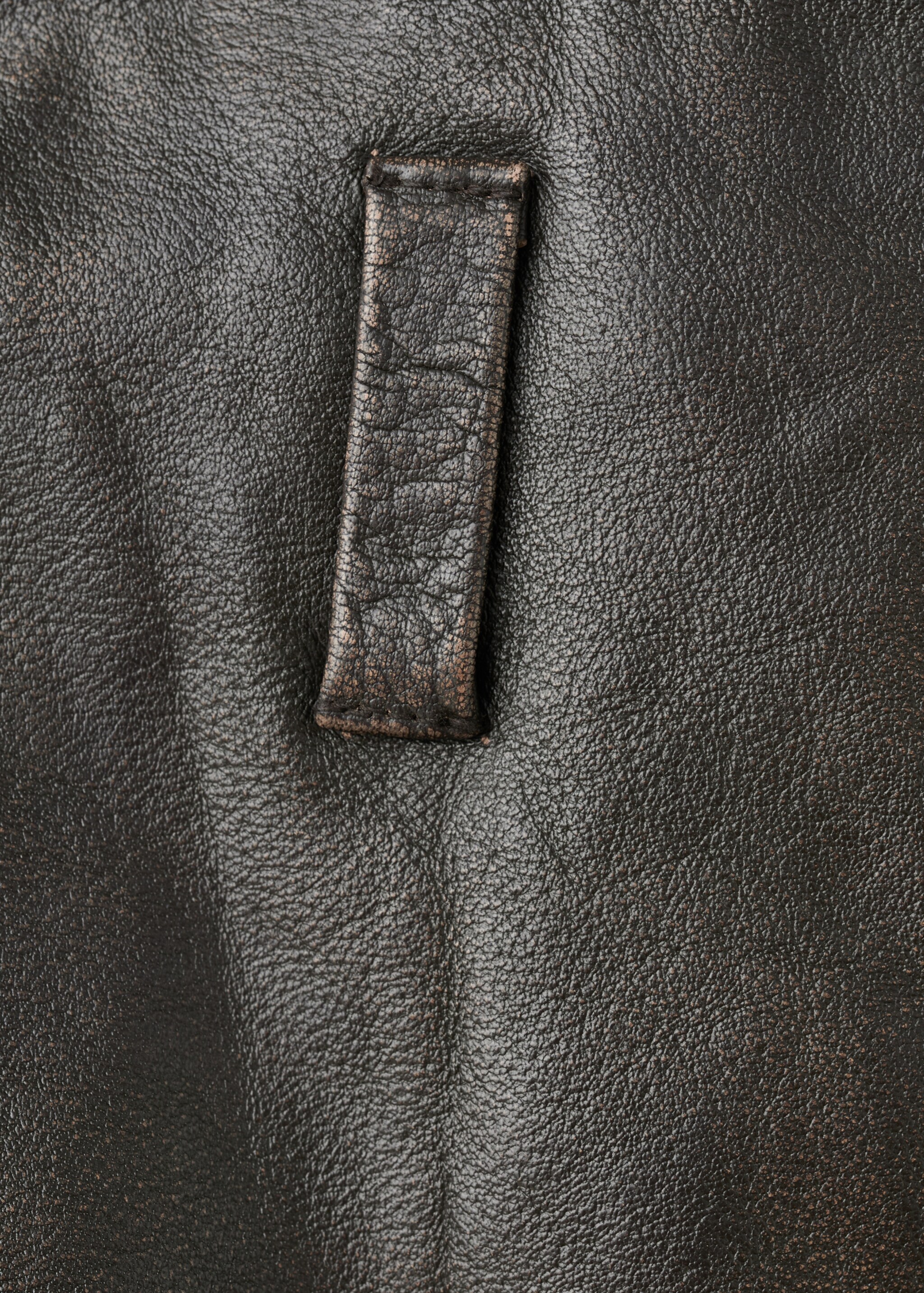 Jupe courte en cuir avec passants - Détail de l'article 8, Marron. Ref: 17097907-00.