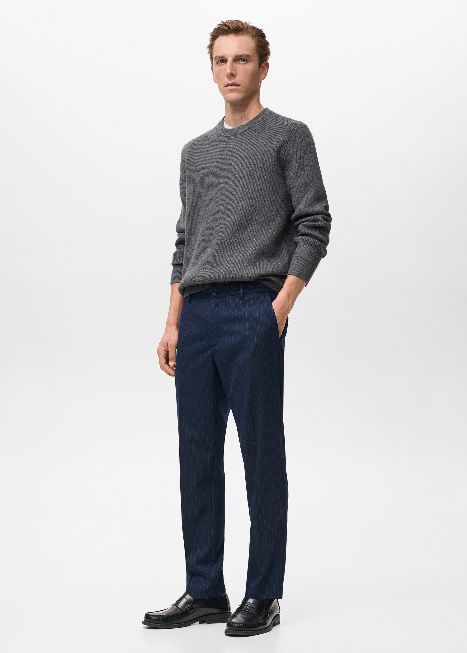 Striped slim-fit trousers - Details of the article 2
