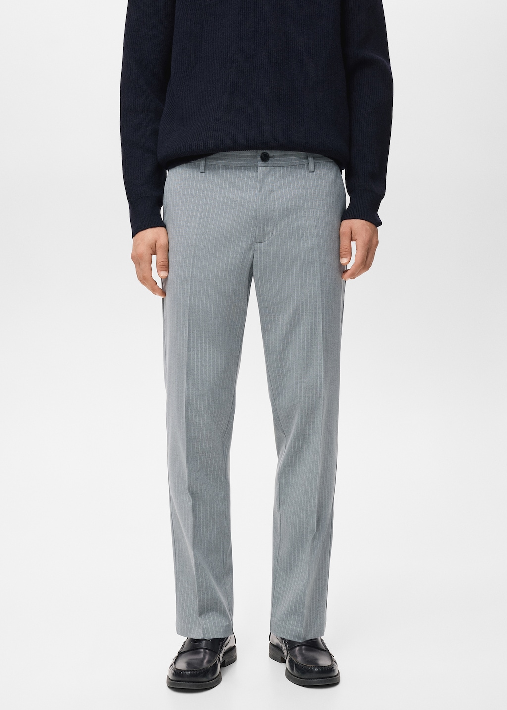 Striped slim-fit trousers