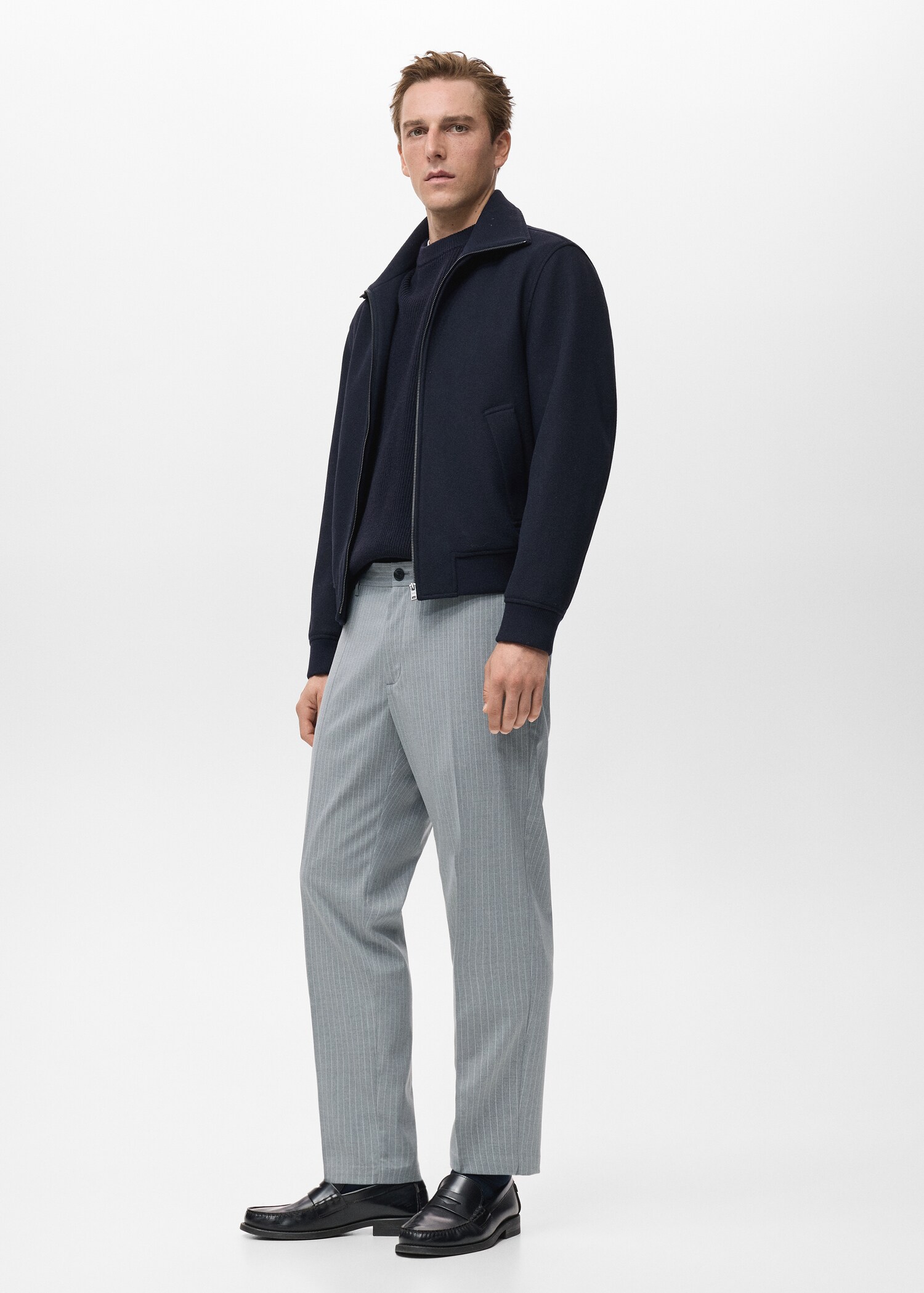 Striped slim-fit trousers - Details of the article 2