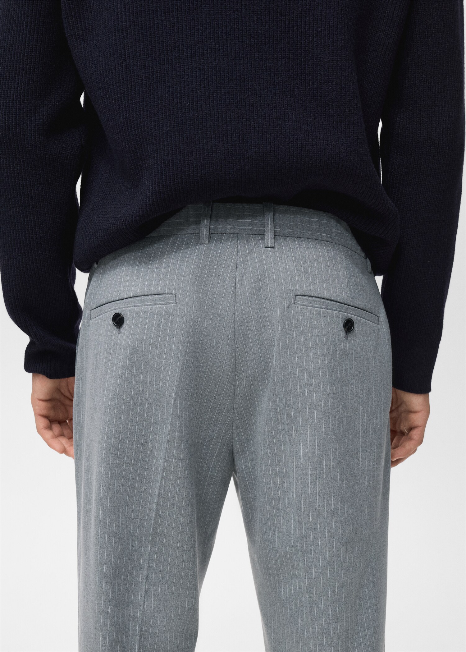 Striped slim-fit trousers - Details of the article 6