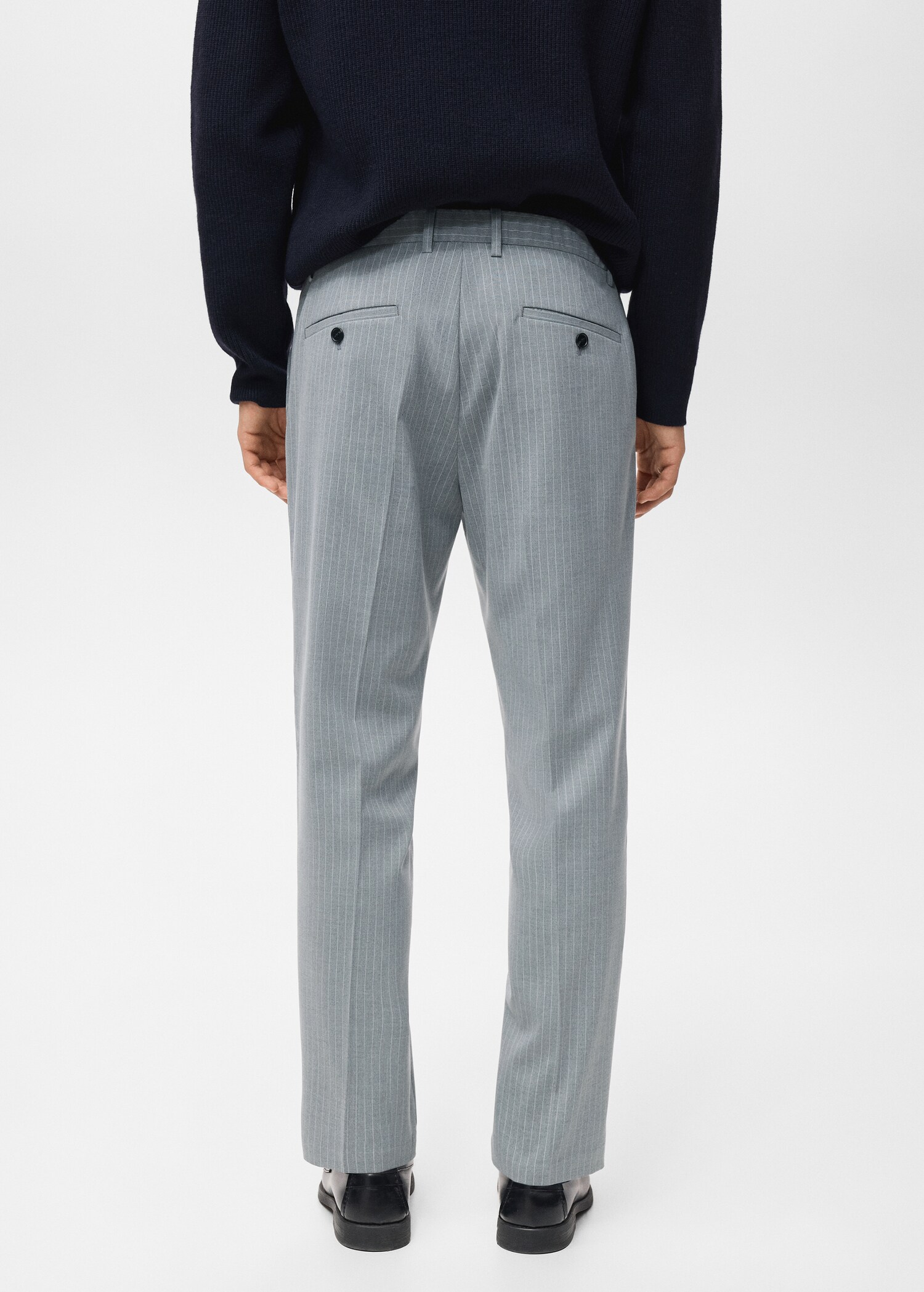 Striped slim-fit trousers - Reverse of the article