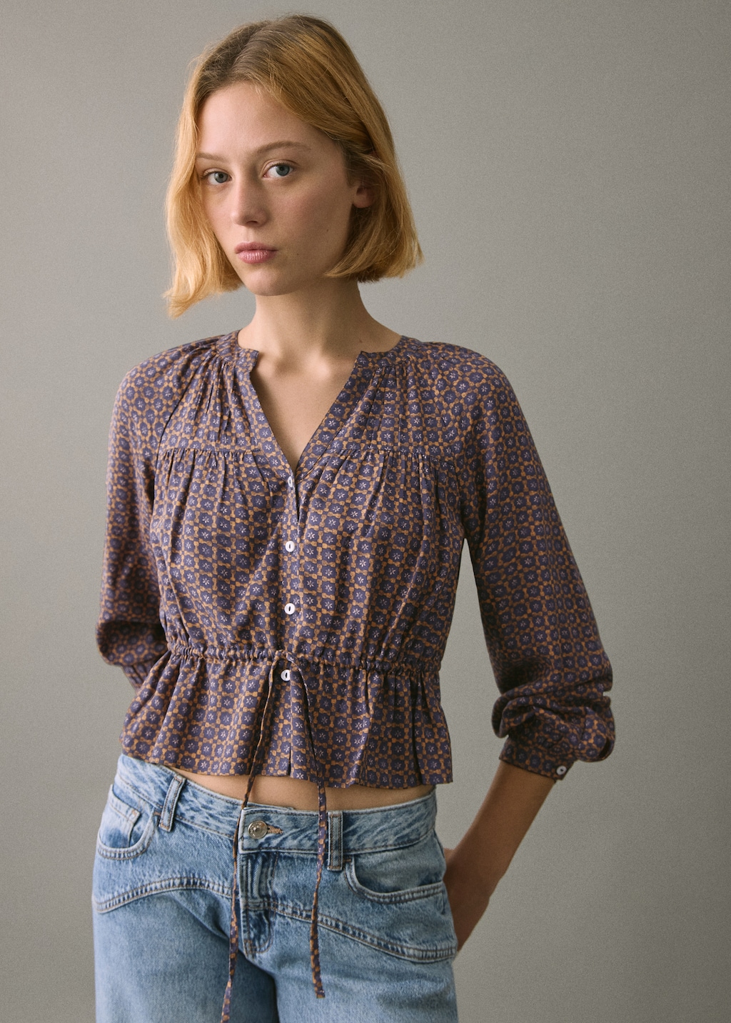 Flowy printed blouse