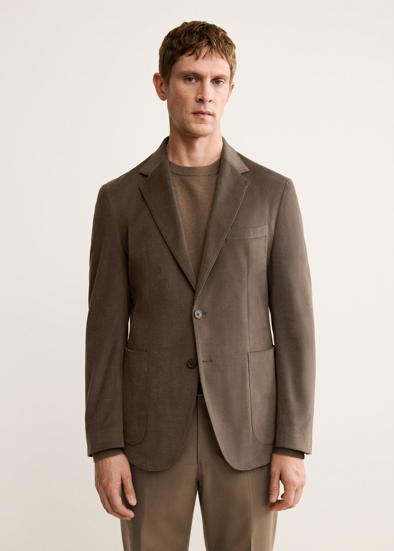 Veste slim fit structurée coton - Plan moyen