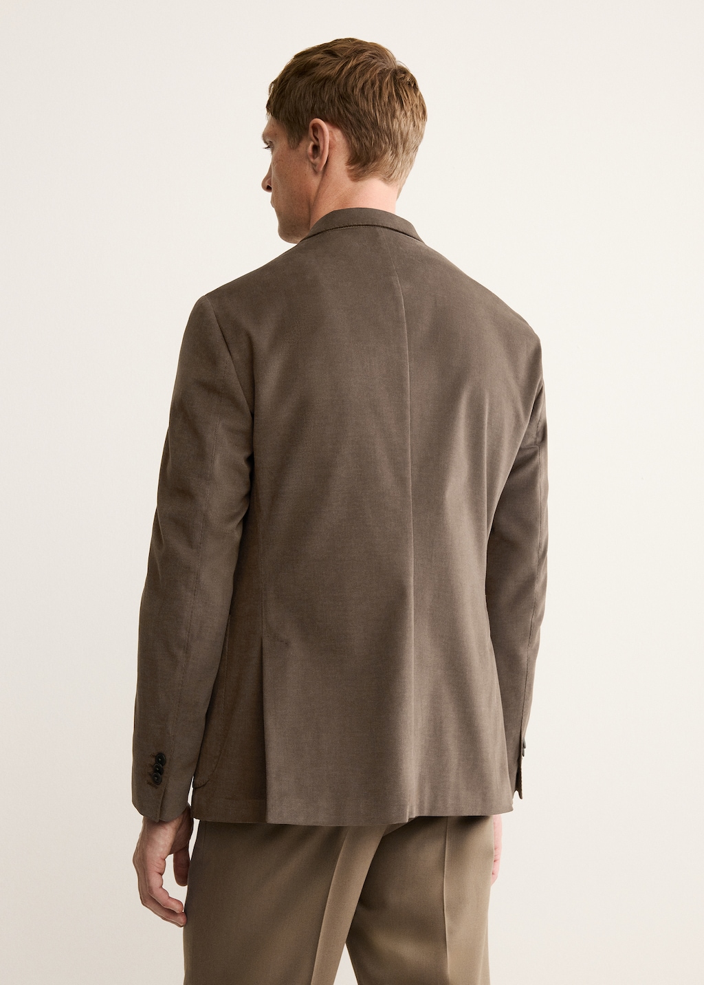 Structured slim fit cotton blazer