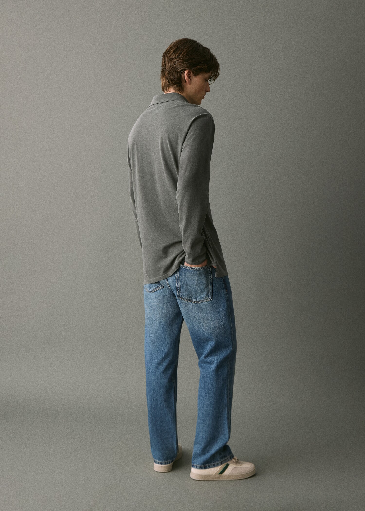 Straight cotton jeans - Reverse of the article