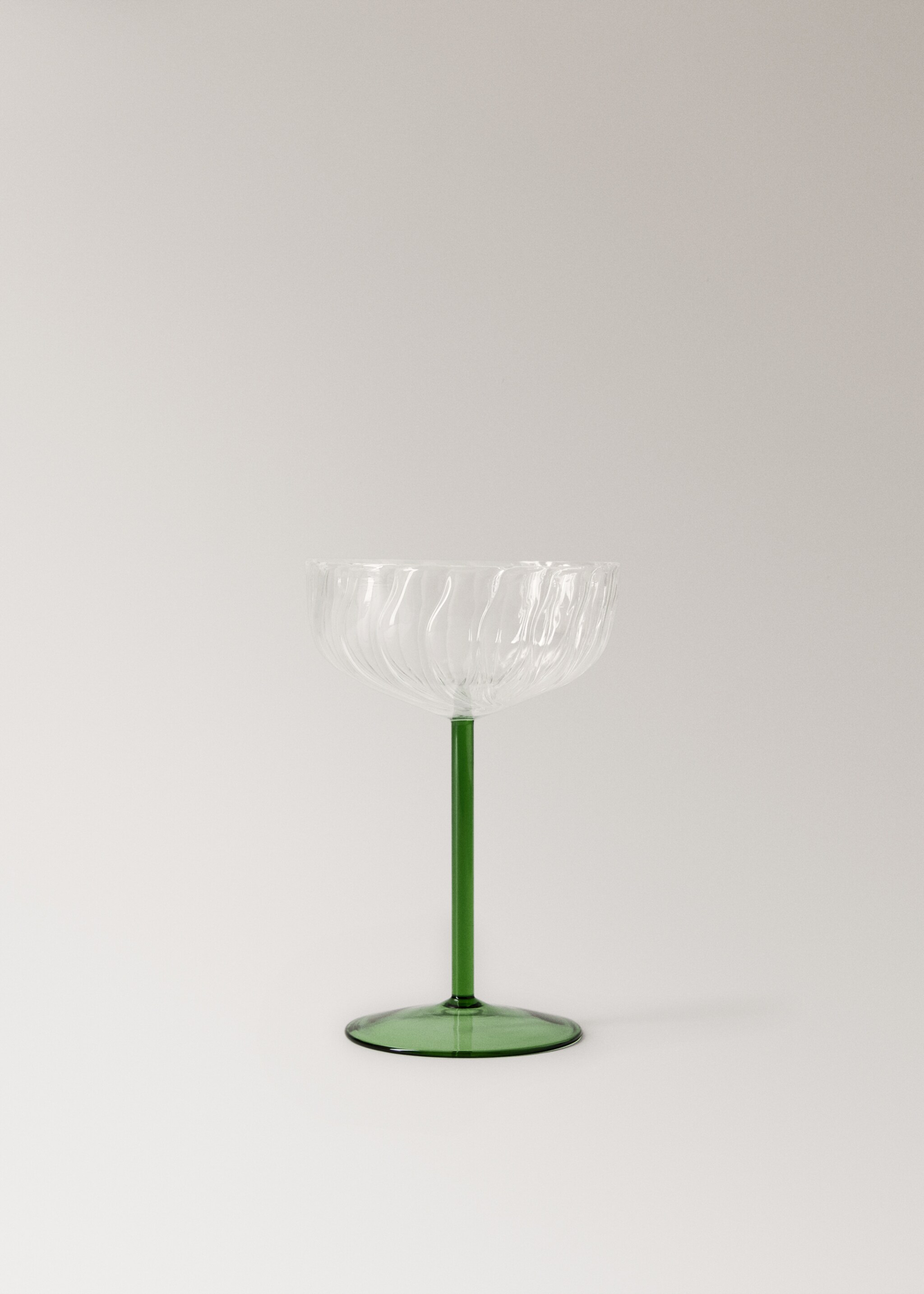 Two-tone borosilicate stem glass - Article without model, Forest Green. Ref: 17098270-00.
