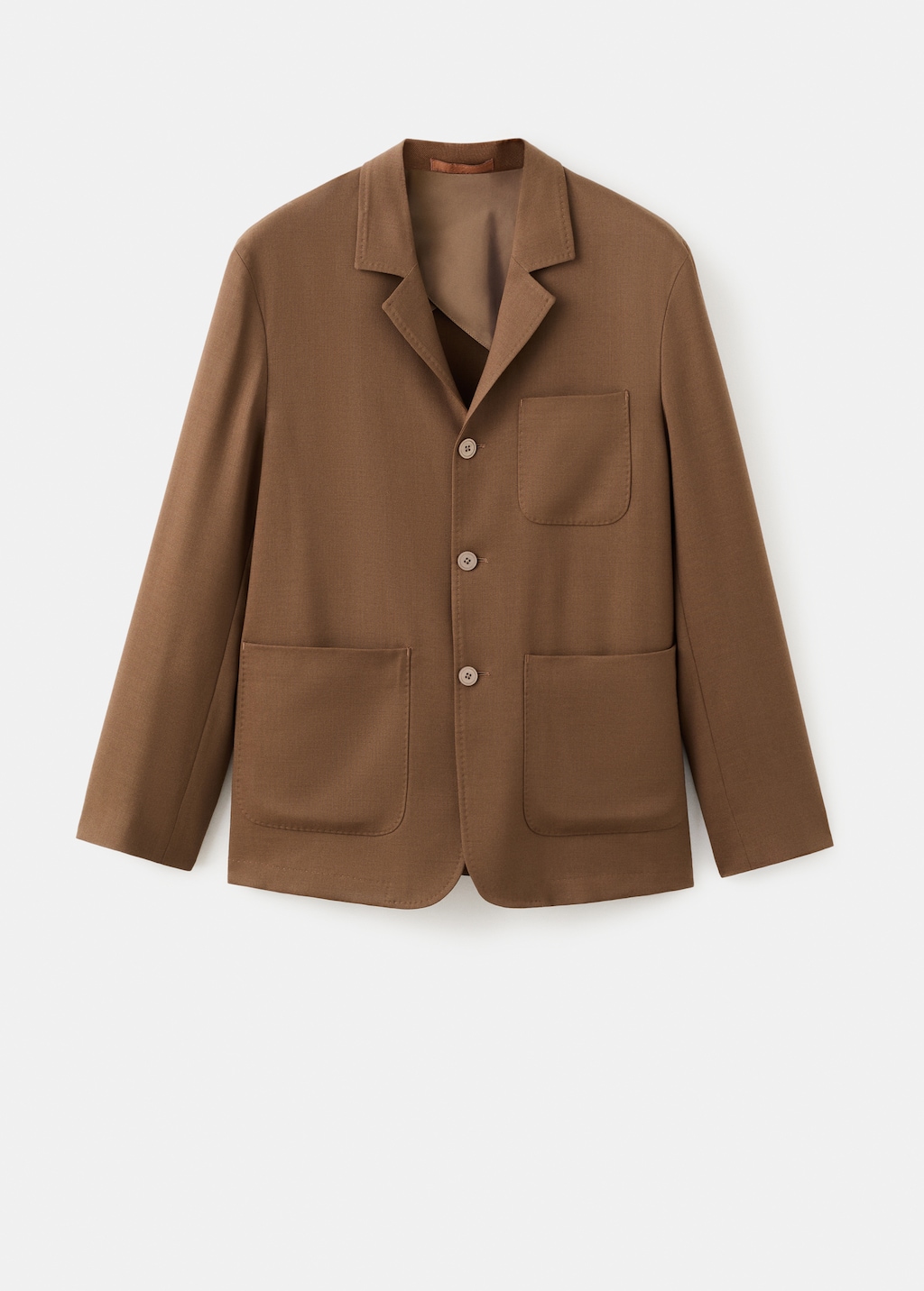 Italian virgin wool flannel suit jacket