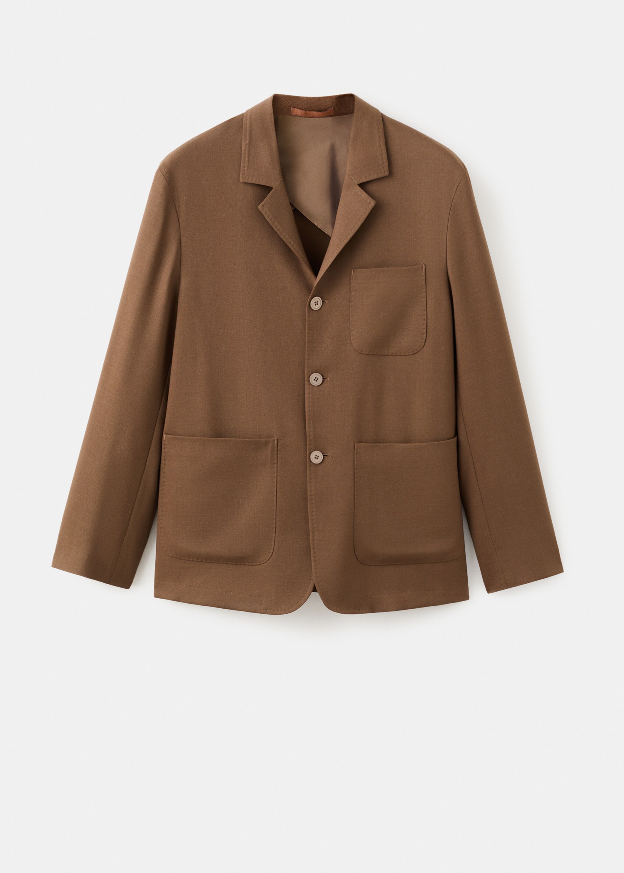 Veste costume flanelle laine italienne - Article sans modèle, Orange. Ref: 17098271-00.
