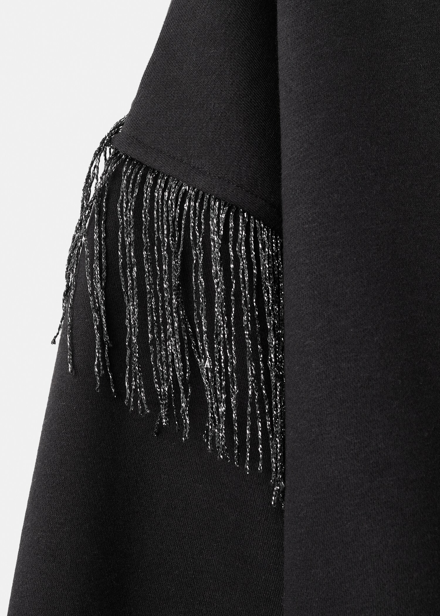 Fringed cotton-blend sweatshirt - Details of the article 0