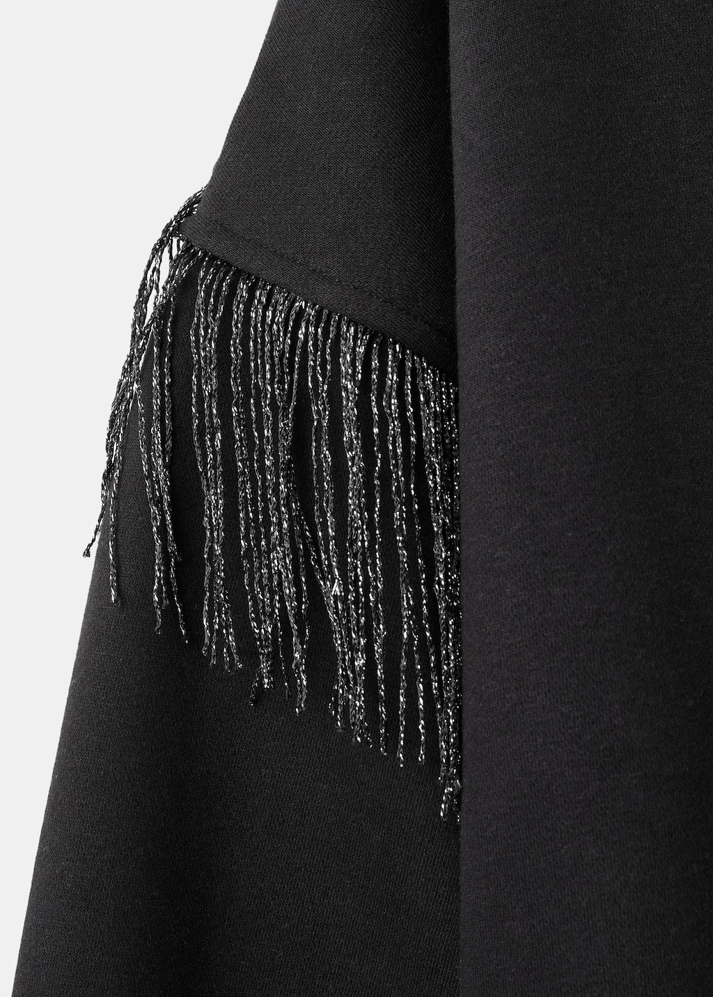 Fringed cotton-blend sweatshirt