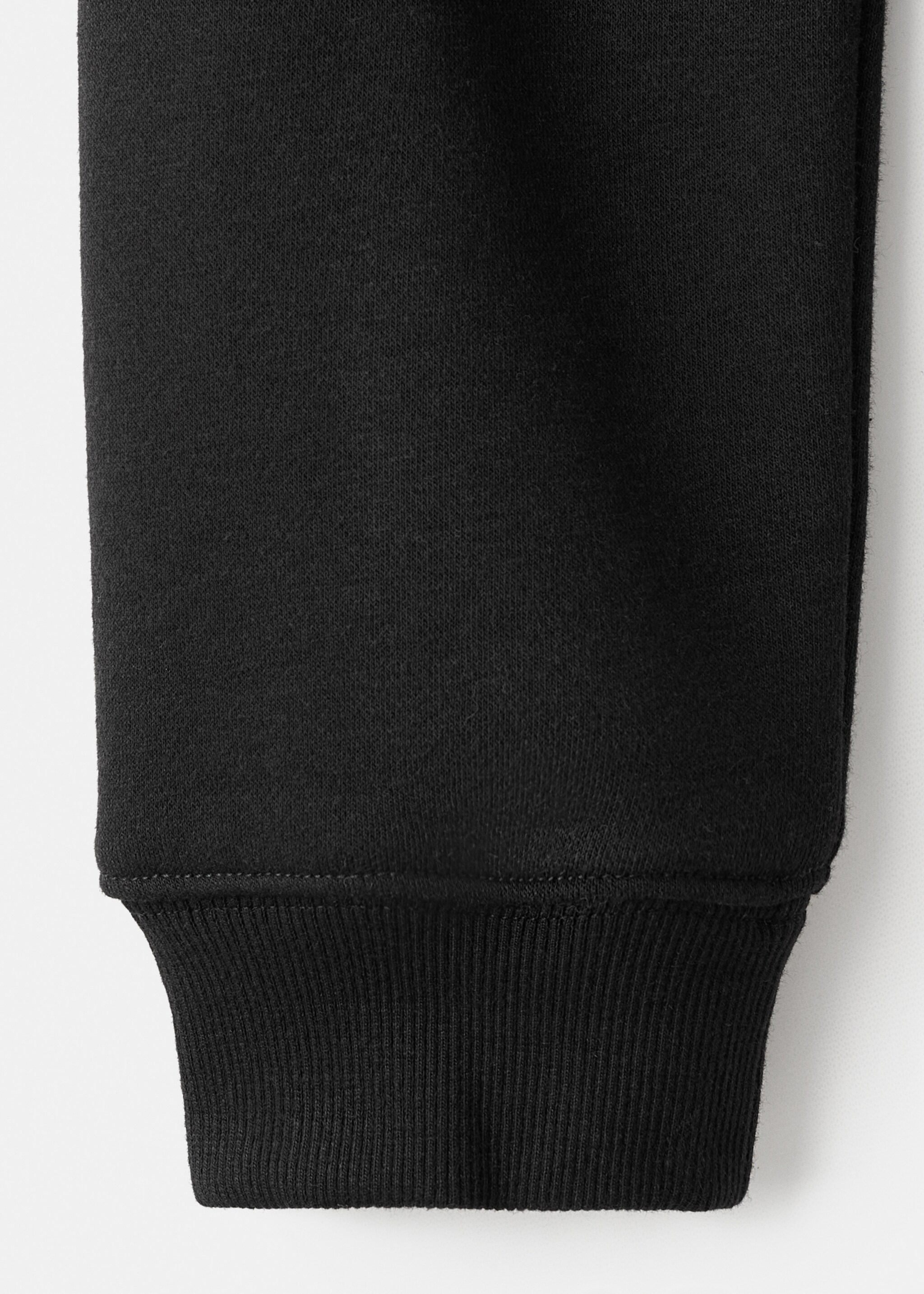 Fringed cotton-blend sweatshirt - Details of the article 8, Black. Ref: 17098277-00.