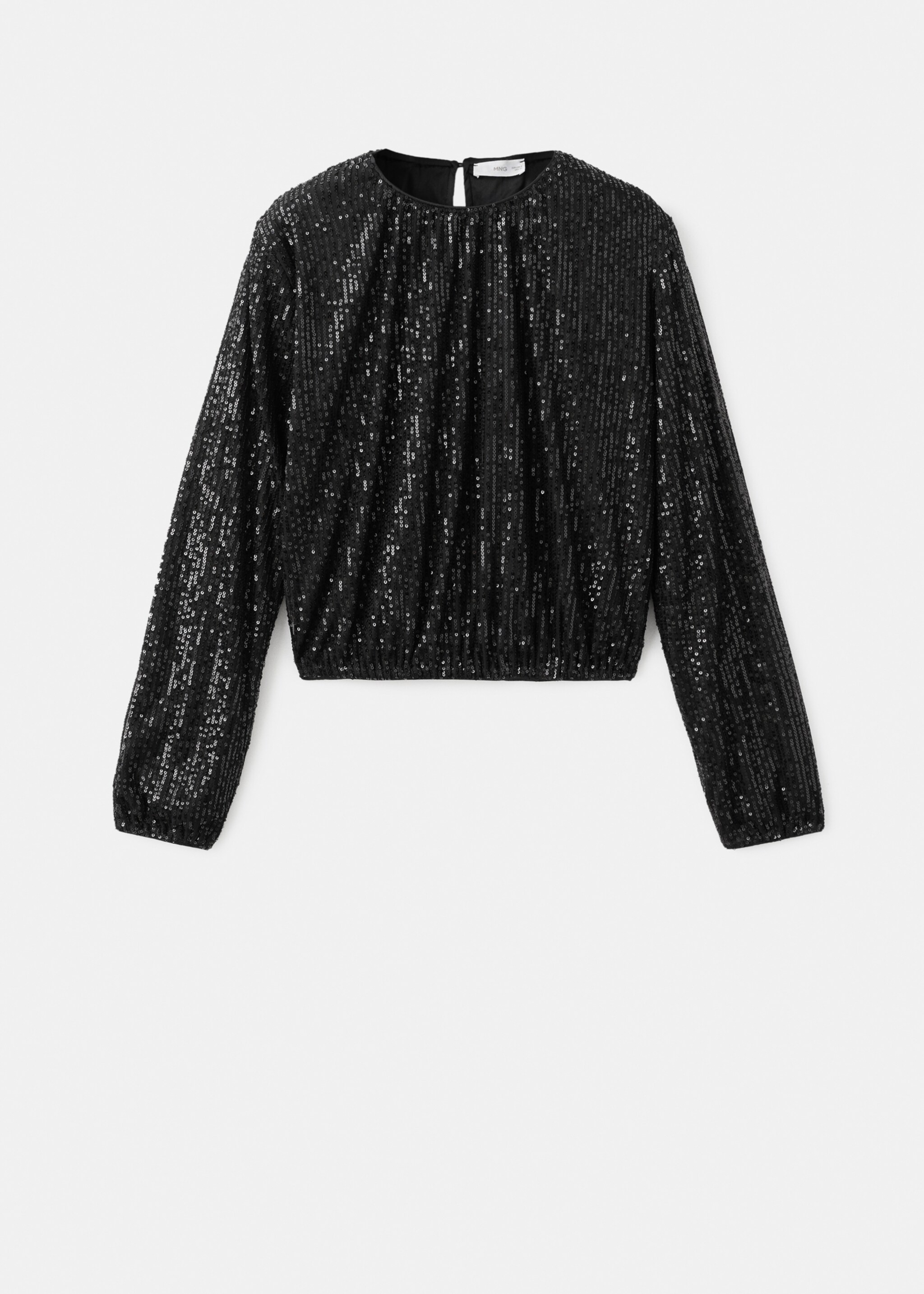 Sequin blouse - Article without model, Black. Ref: 17098278-00.