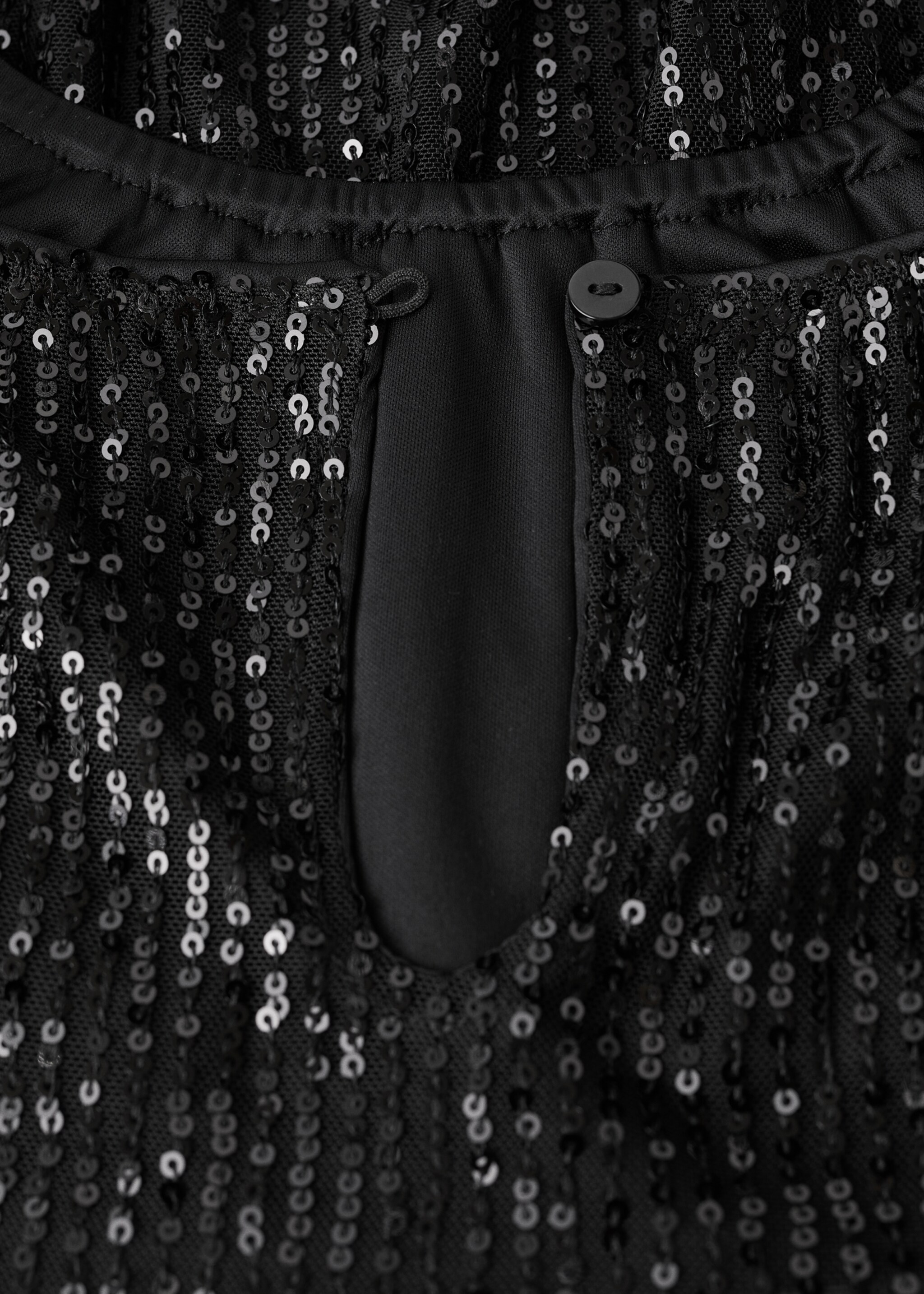 Sequin blouse - Details of the article 0, Black. Ref: 17098278-00.