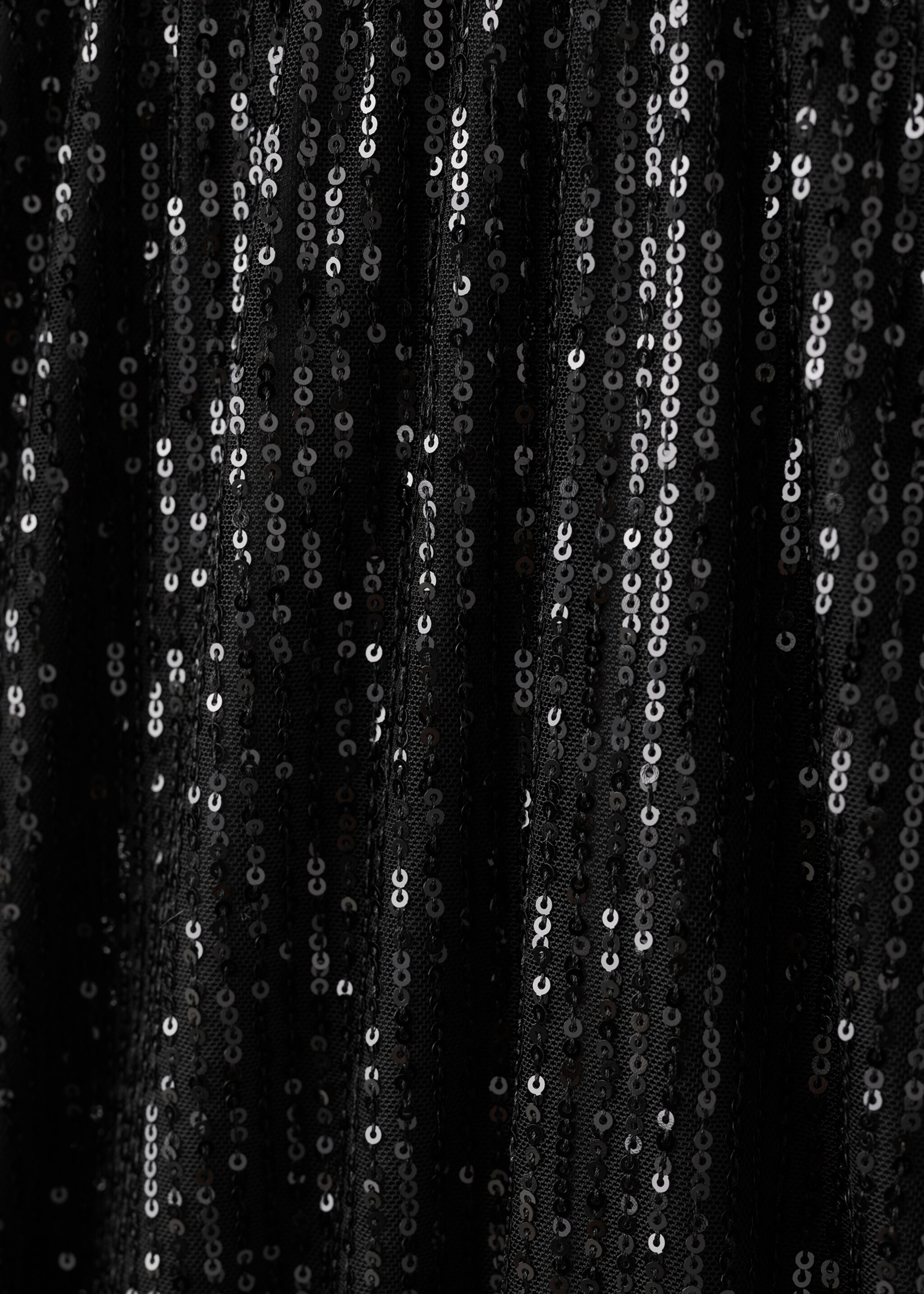 Sequin blouse - Details of the article 8, Black. Ref: 17098278-00.