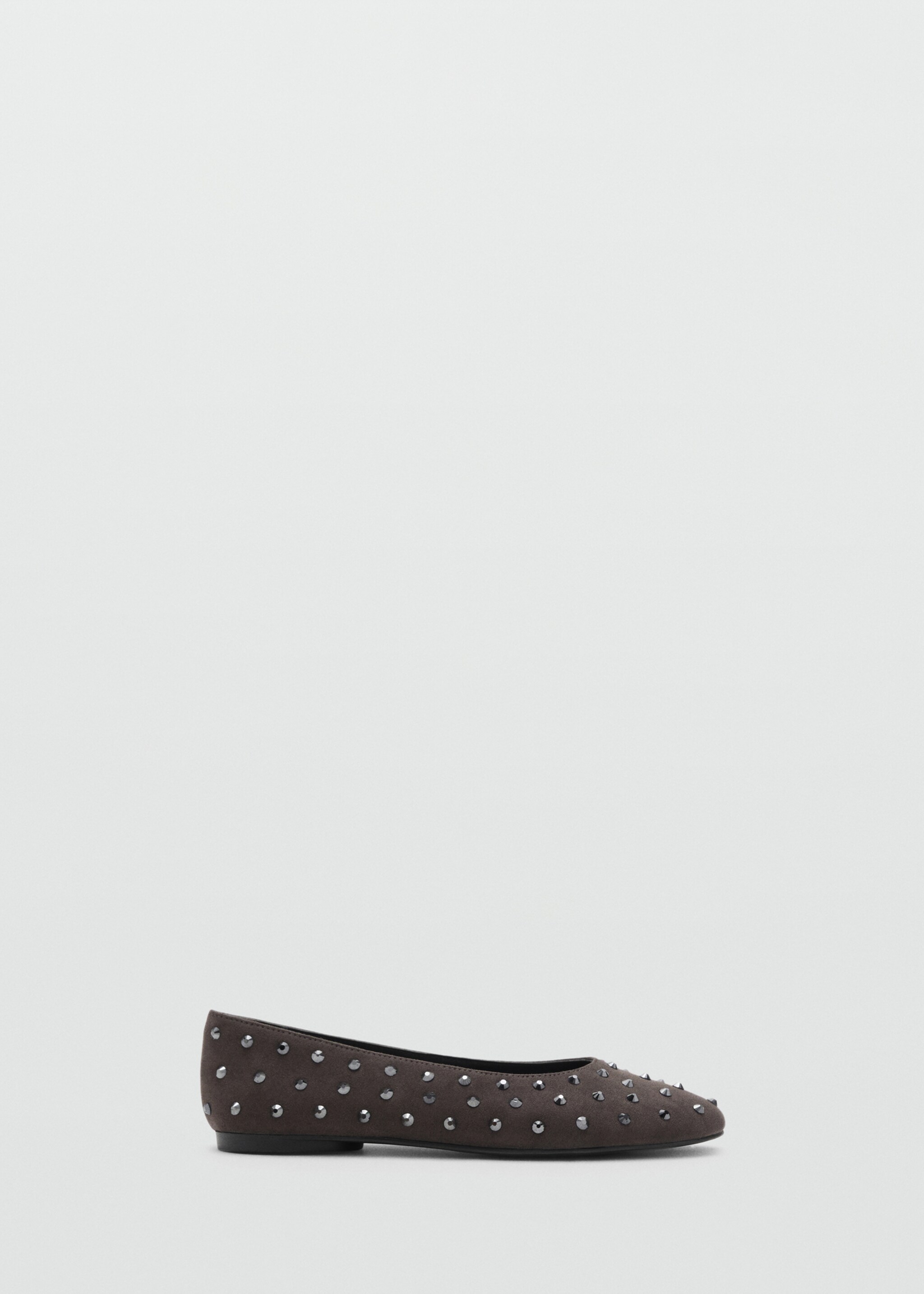 Studded ballet flats - Article without model, Charcoal. Ref: 17098281-00.