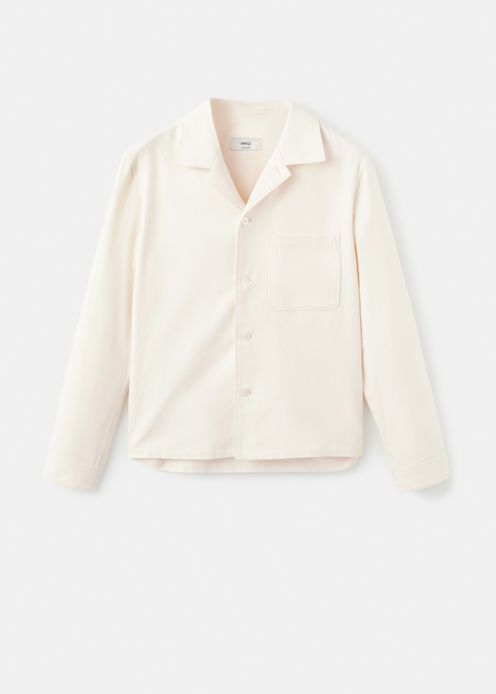 100% cotton overshirt with pockets