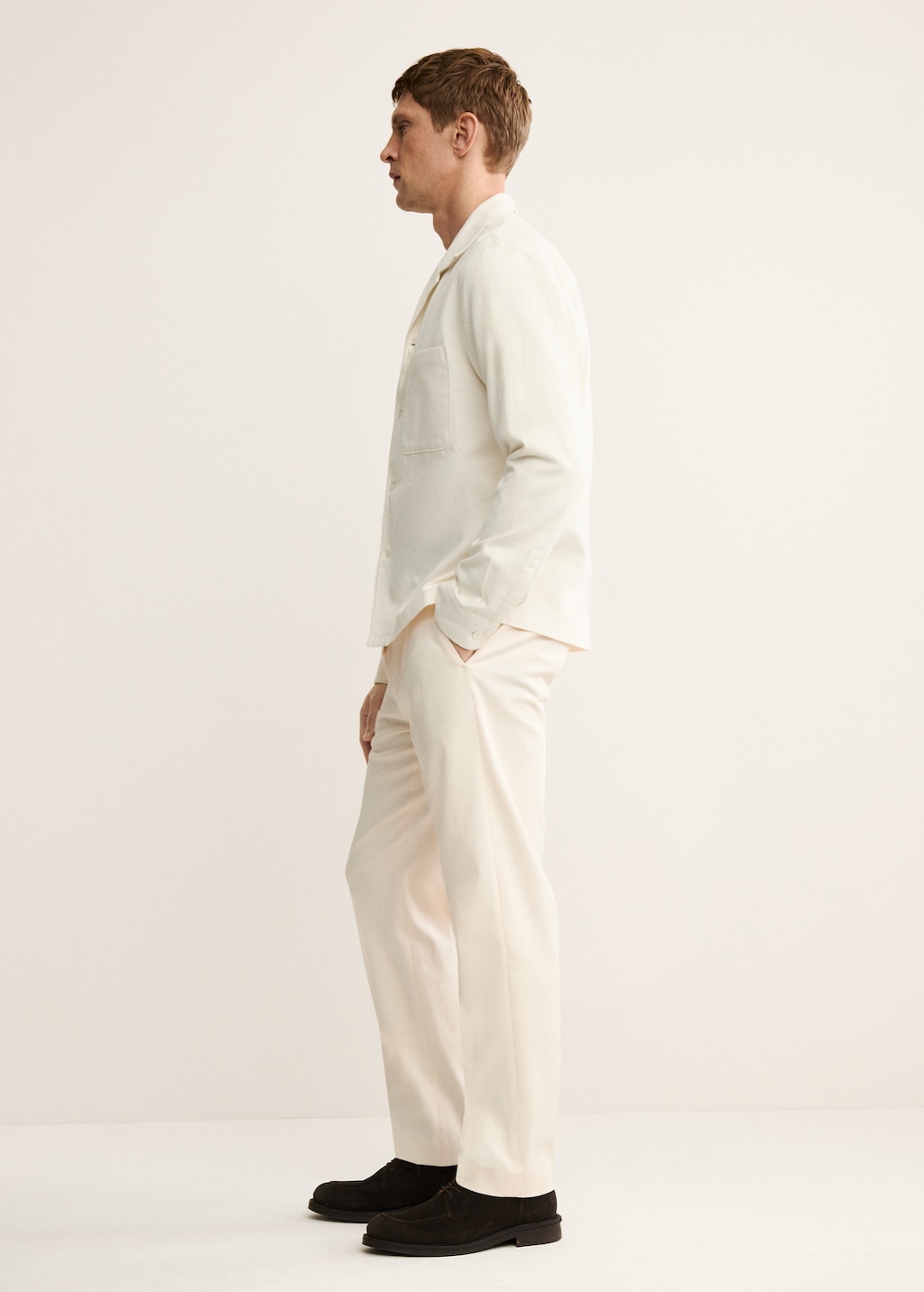 100% cotton overshirt with pockets