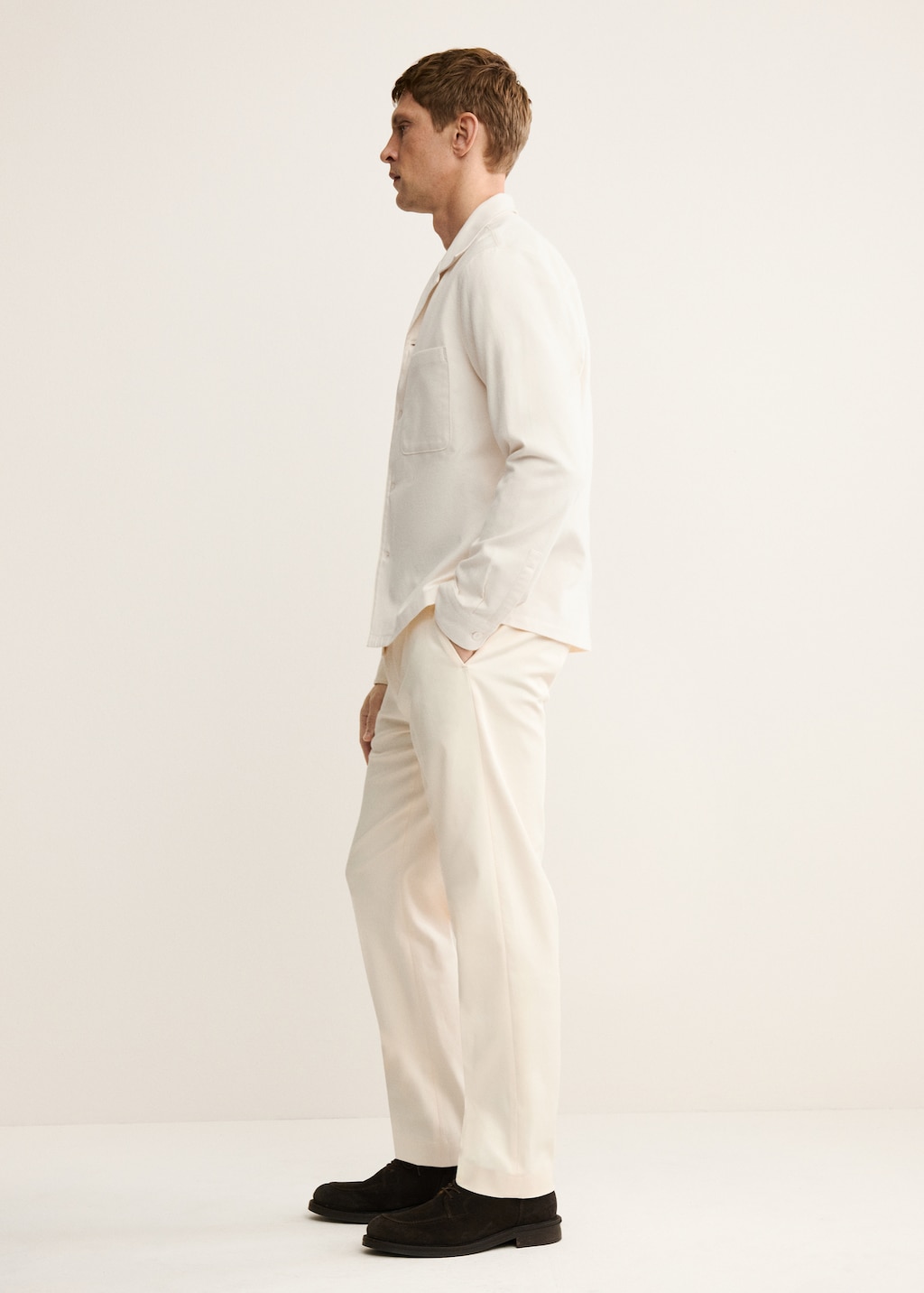 100% cotton overshirt with pockets