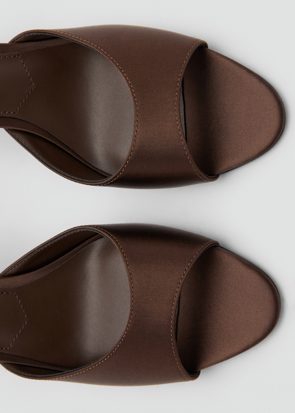 Satin high-heeled sandal