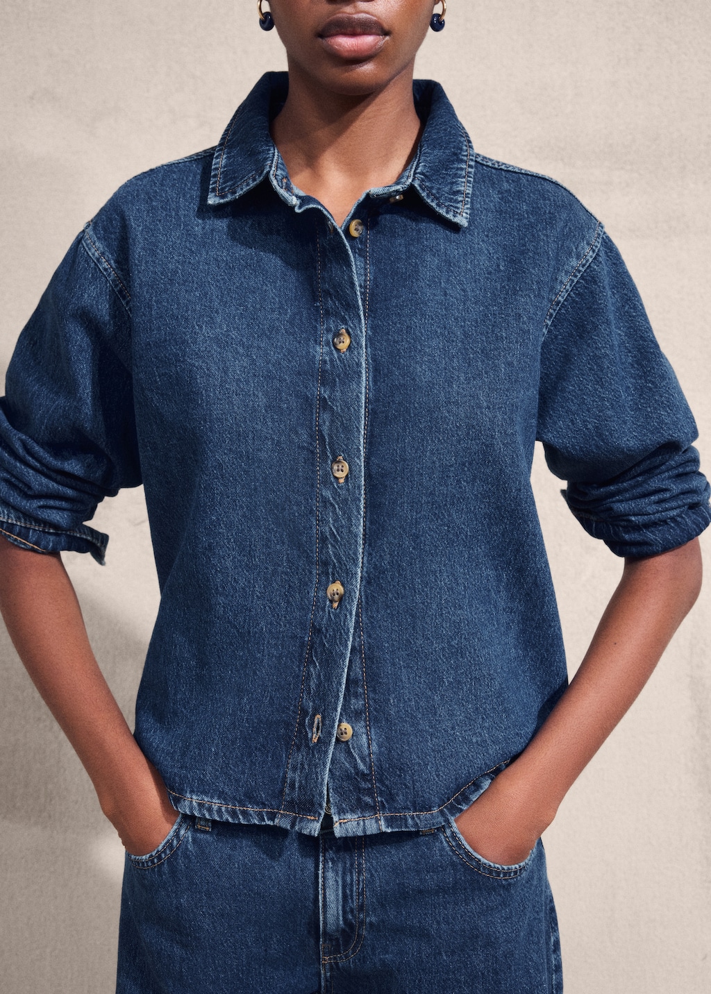 Denim cotton shirt