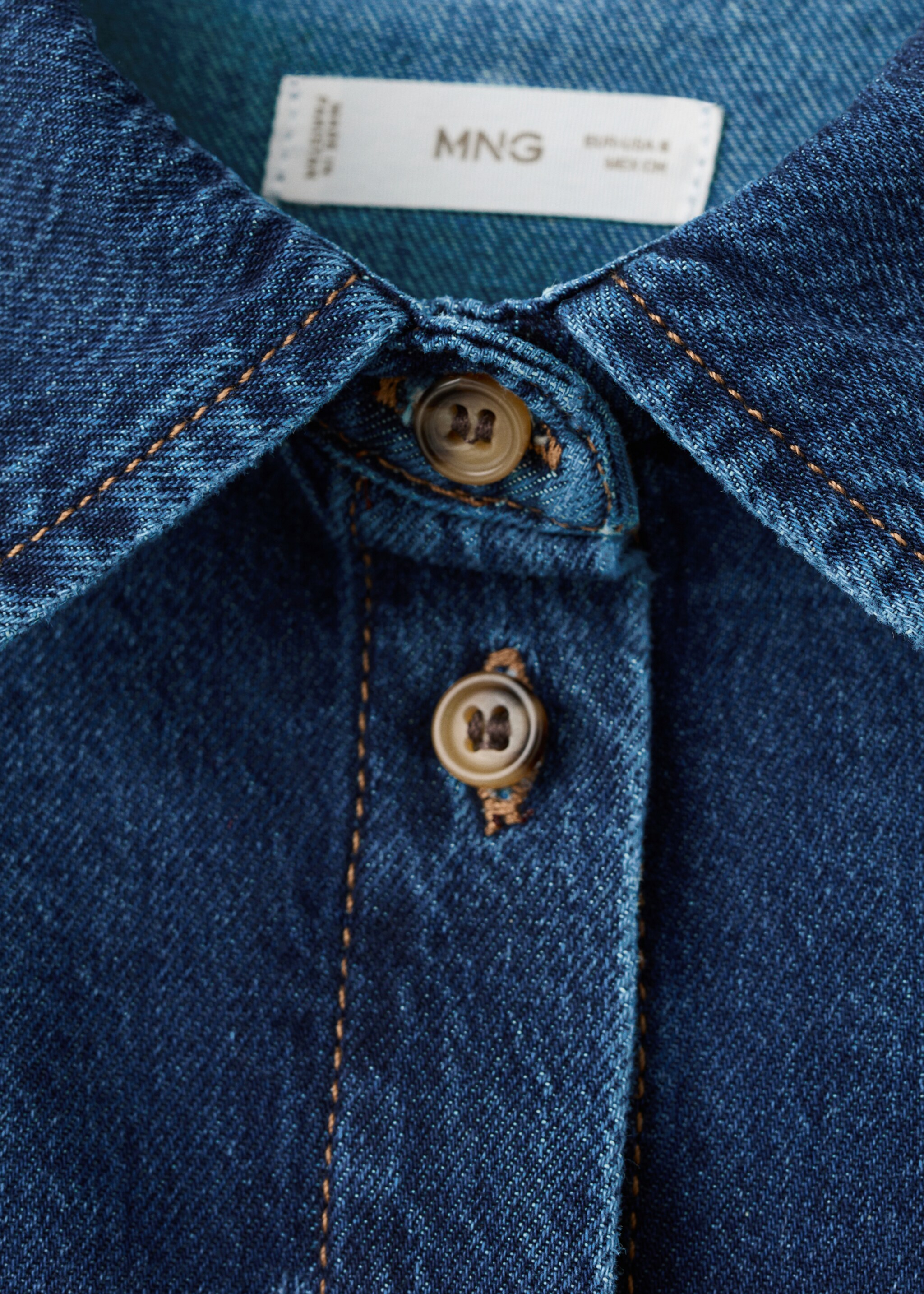 Shirt selene - Details of the article 8, Dark Blue. Ref: 17098286-00.